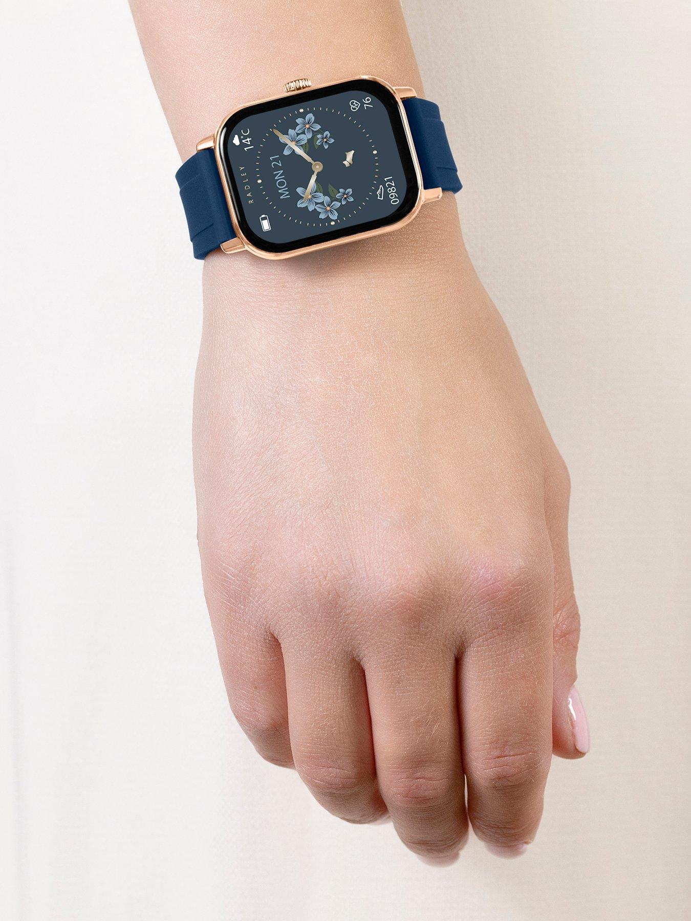 Image 2 of 6 of Radley Series 56 Salt Leather Strap And Ink Silicone Strap Smartwatch - TFT/Calling