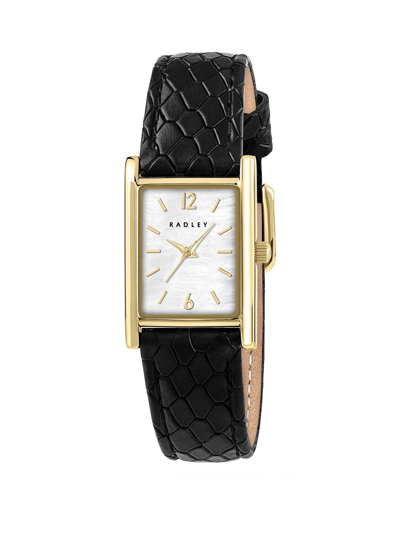 radley-ladies-black-snake-leather-strap-watch
