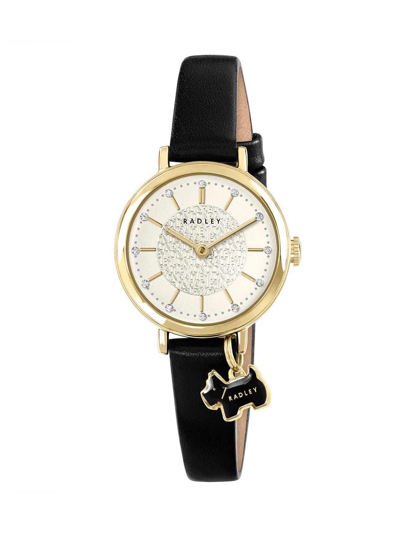 Radley Ladies Selby Street Black Leather Strap Watch