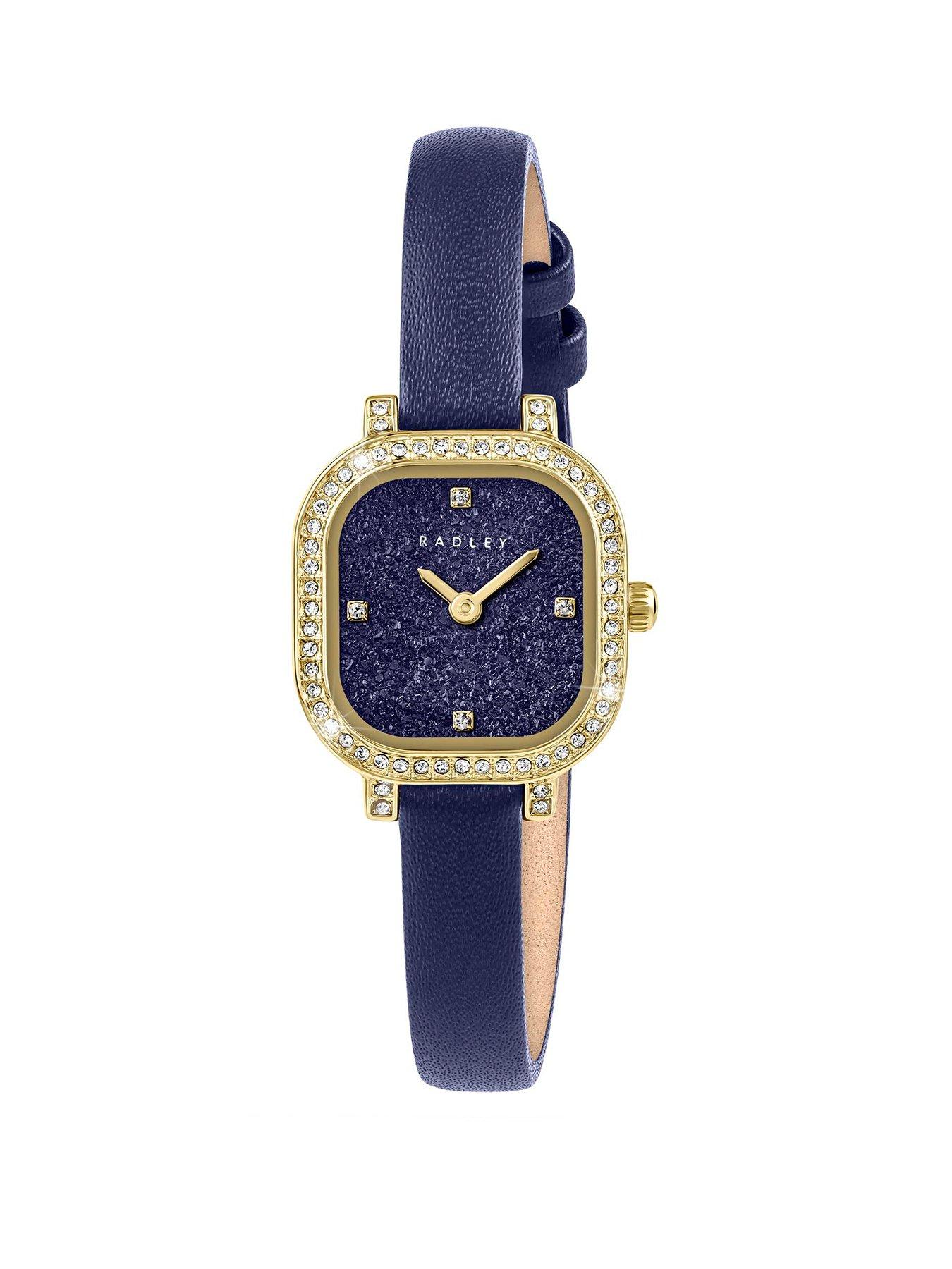 Radley Radley Ladies Square Stone Ink leather Strap Watch