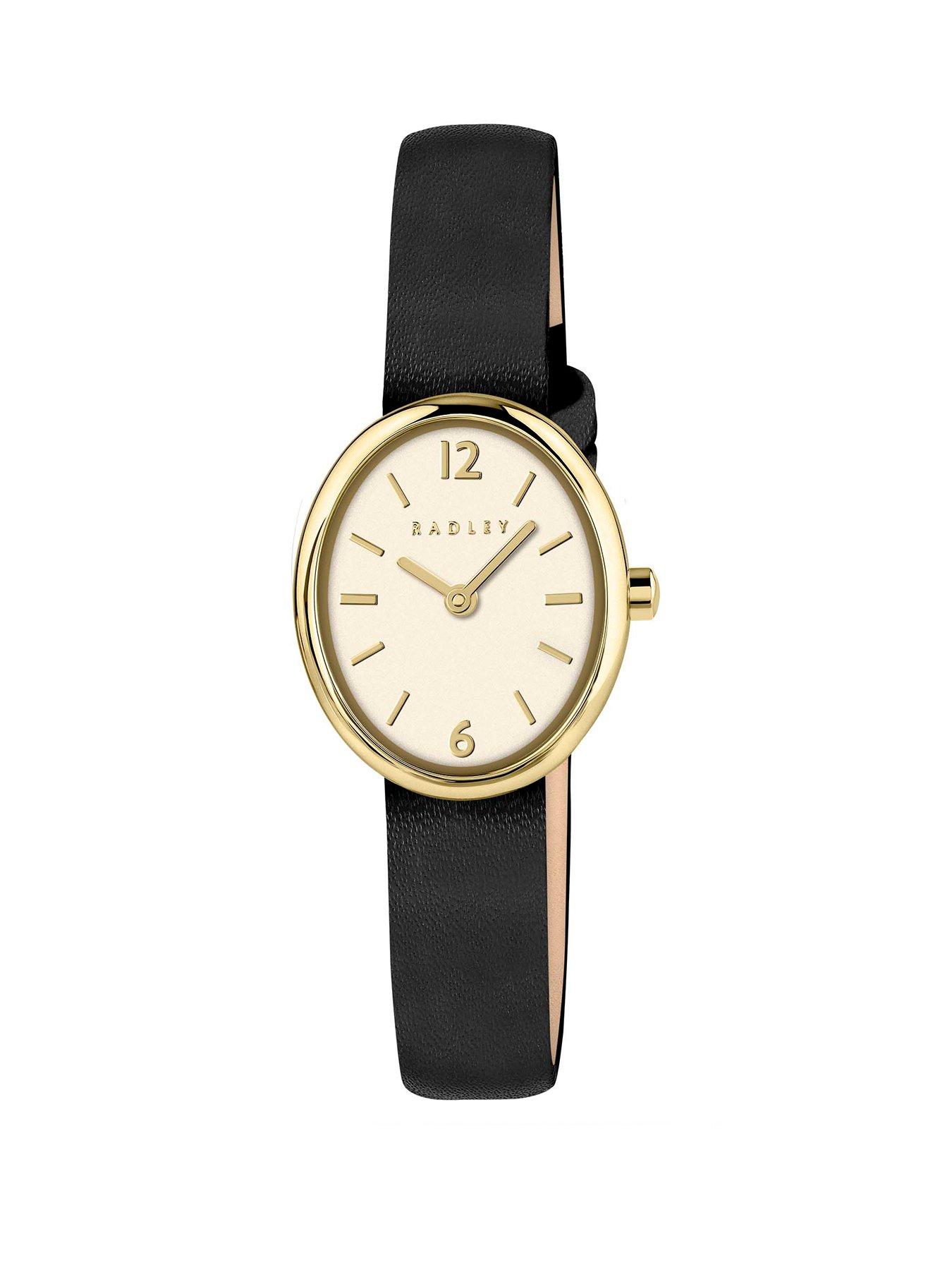 Radley Radley Oval Black Leather Strap Watch