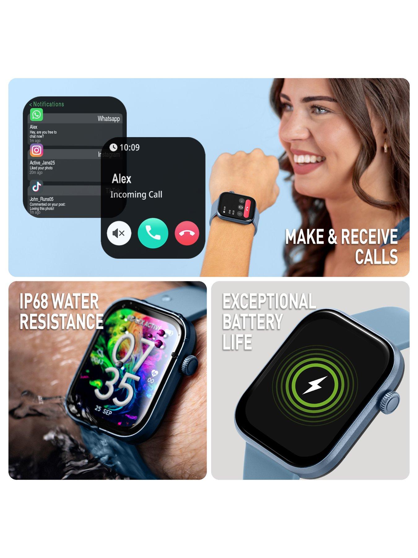 Image 3 of 6 of Reflex Active Series 40 Amoled Smart Calling-Denim  Strap