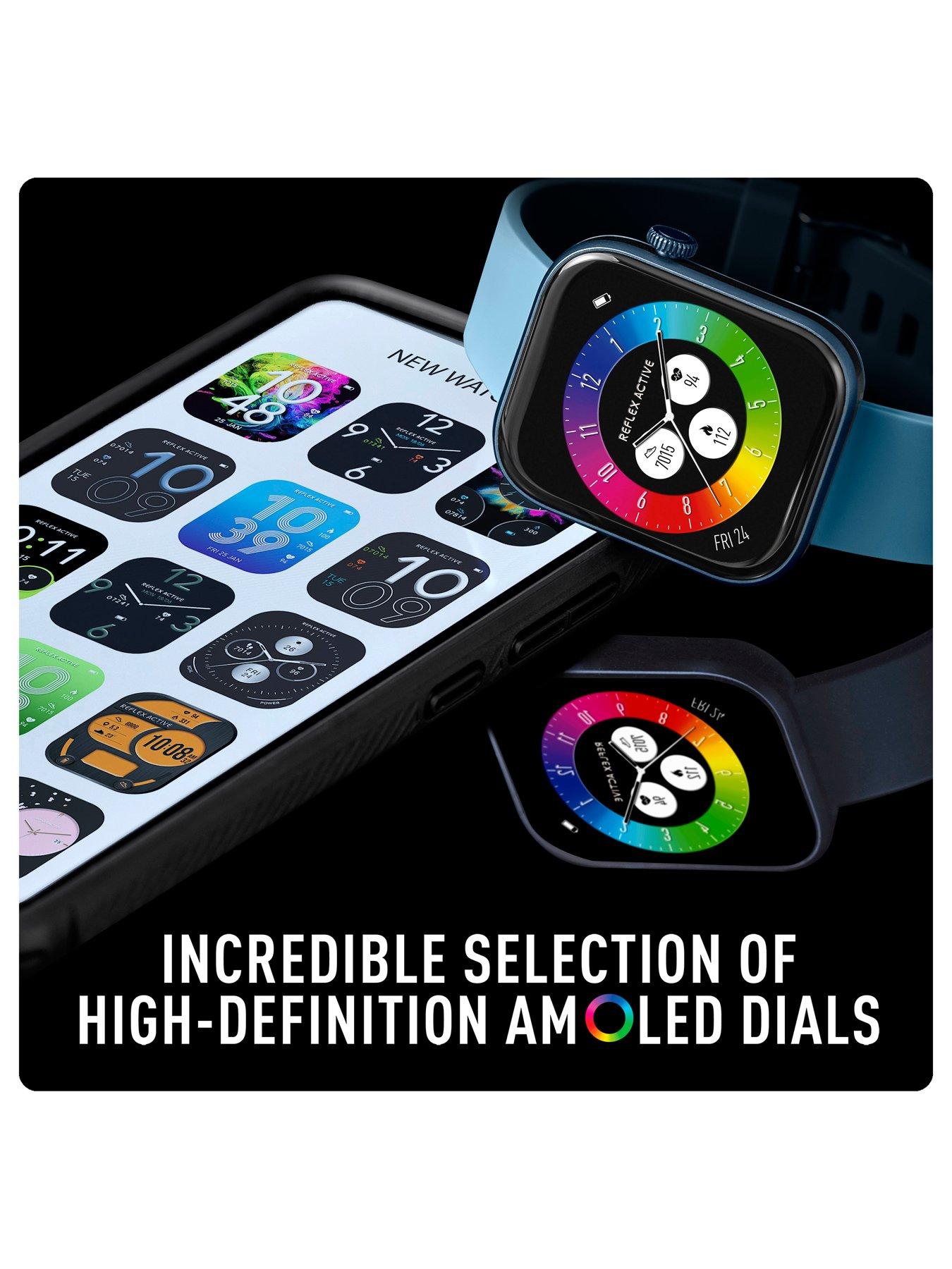 Image 4 of 6 of Reflex Active Series 40 Amoled Smart Calling-Denim  Strap