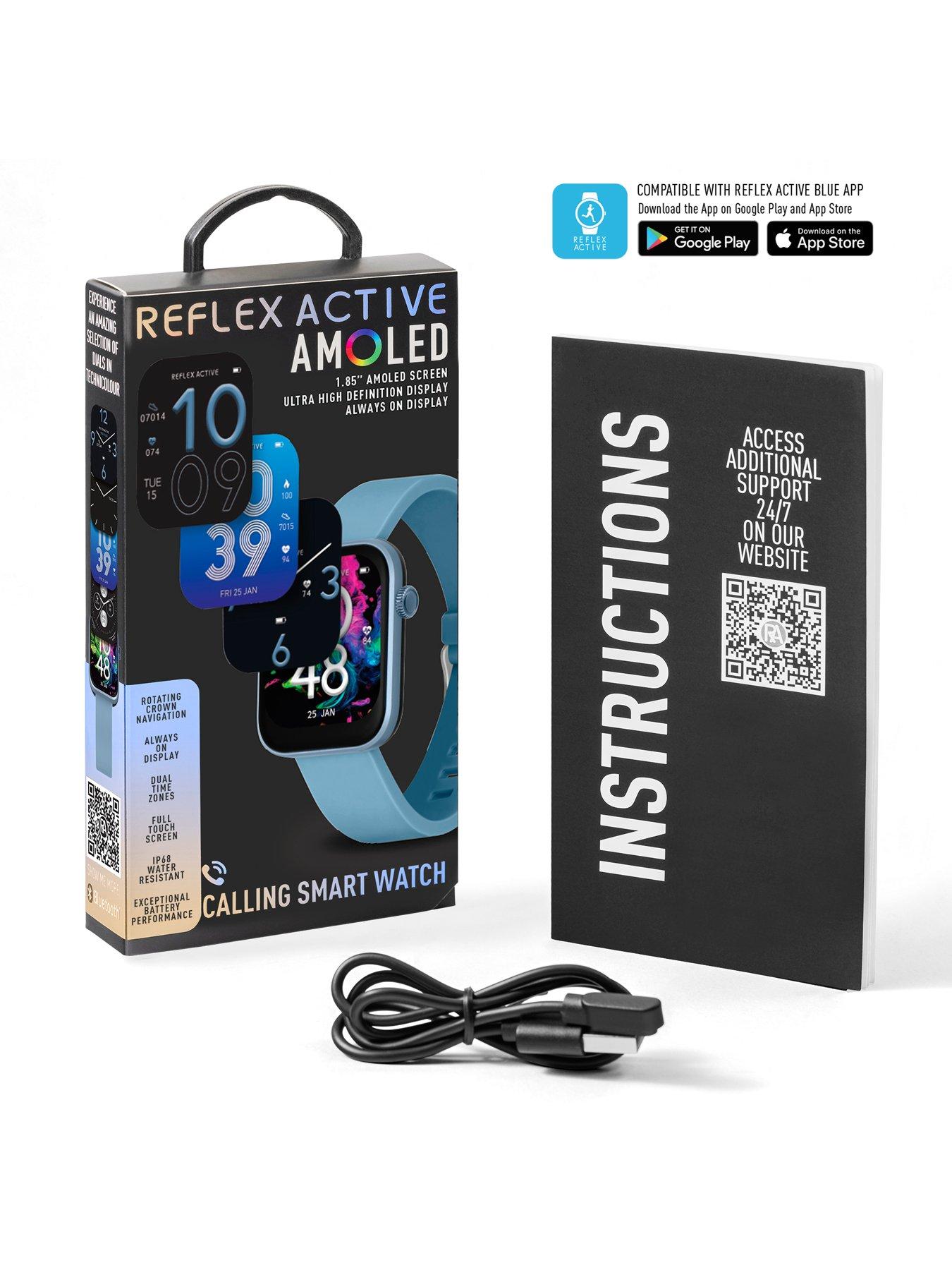 Image 6 of 6 of Reflex Active Series 40 Amoled Smart Calling-Denim  Strap