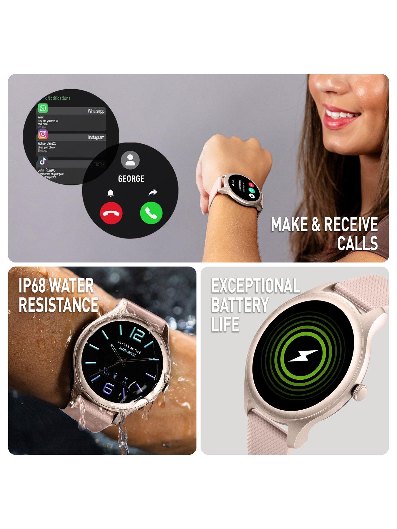 Image 3 of 6 of Reflex Active Spectra AMOLED Calling Smart Pink Strap Watch