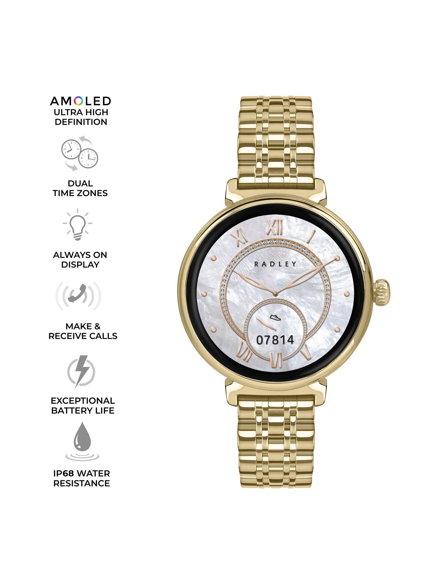 Image 2 of 7 of Radley Series 48 Pale Gold T-Bar Amoled Smartwatch - Amoled/Calling