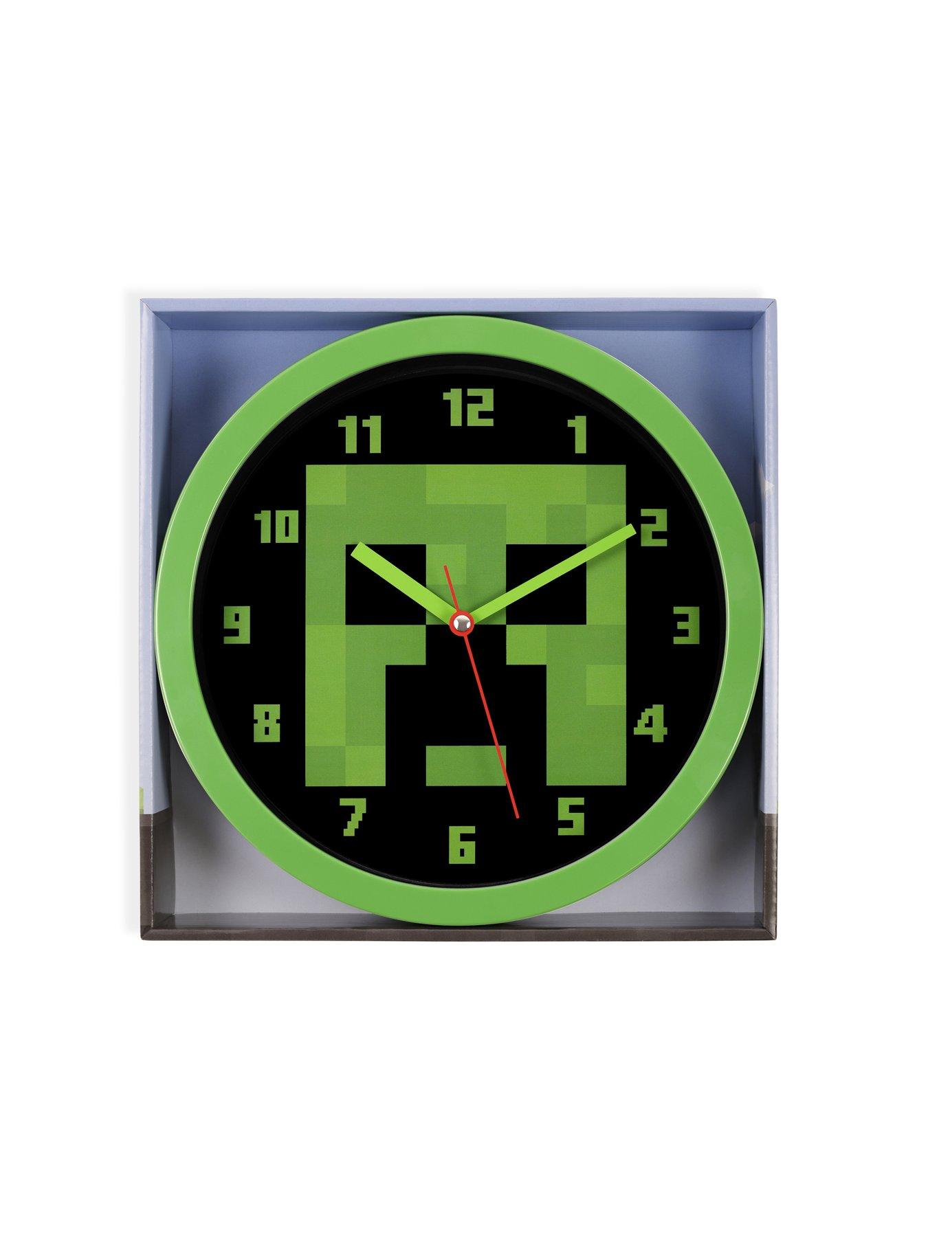 Image 2 of 2 of Minecraft Creeper Wall Clock - Green