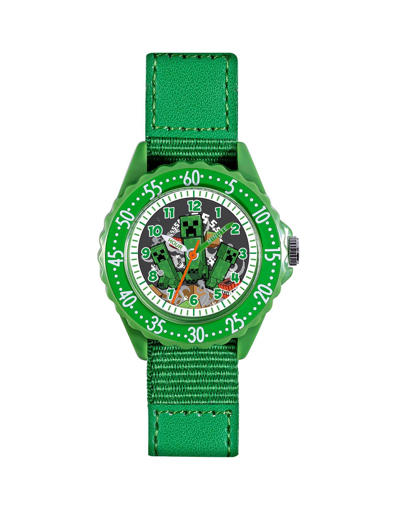 disney-minecraft-time-teacher-watch-with-fabric-strap
