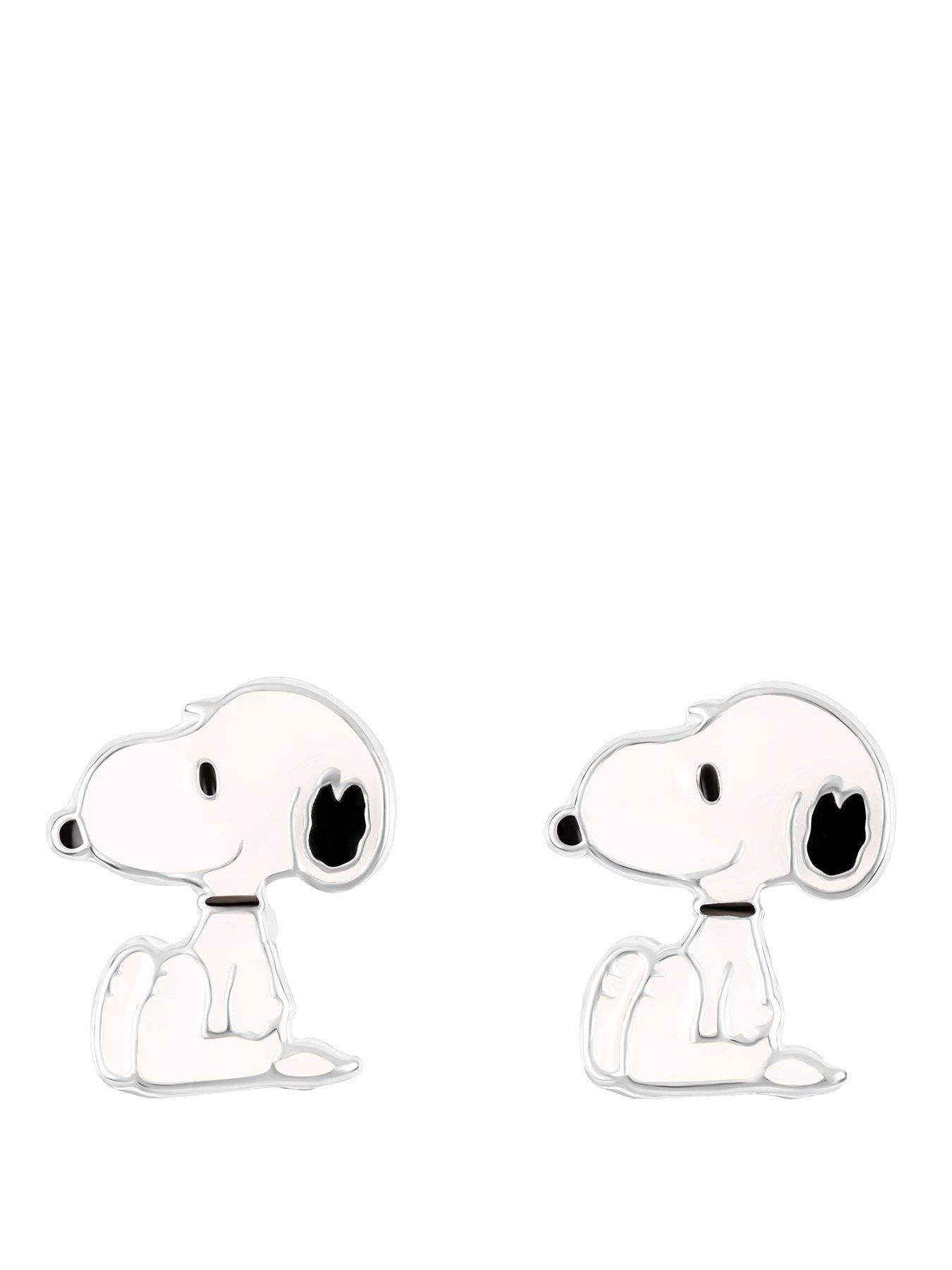 disney-sterling-silver-925-enamel-snoopy-stamped-stud-earrings