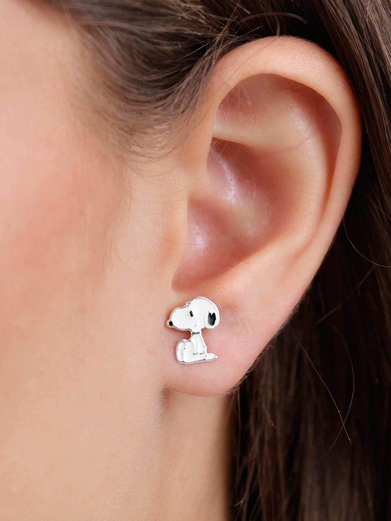 disney-sterling-silver-925-enamel-snoopy-stamped-stud-earringsstillFront