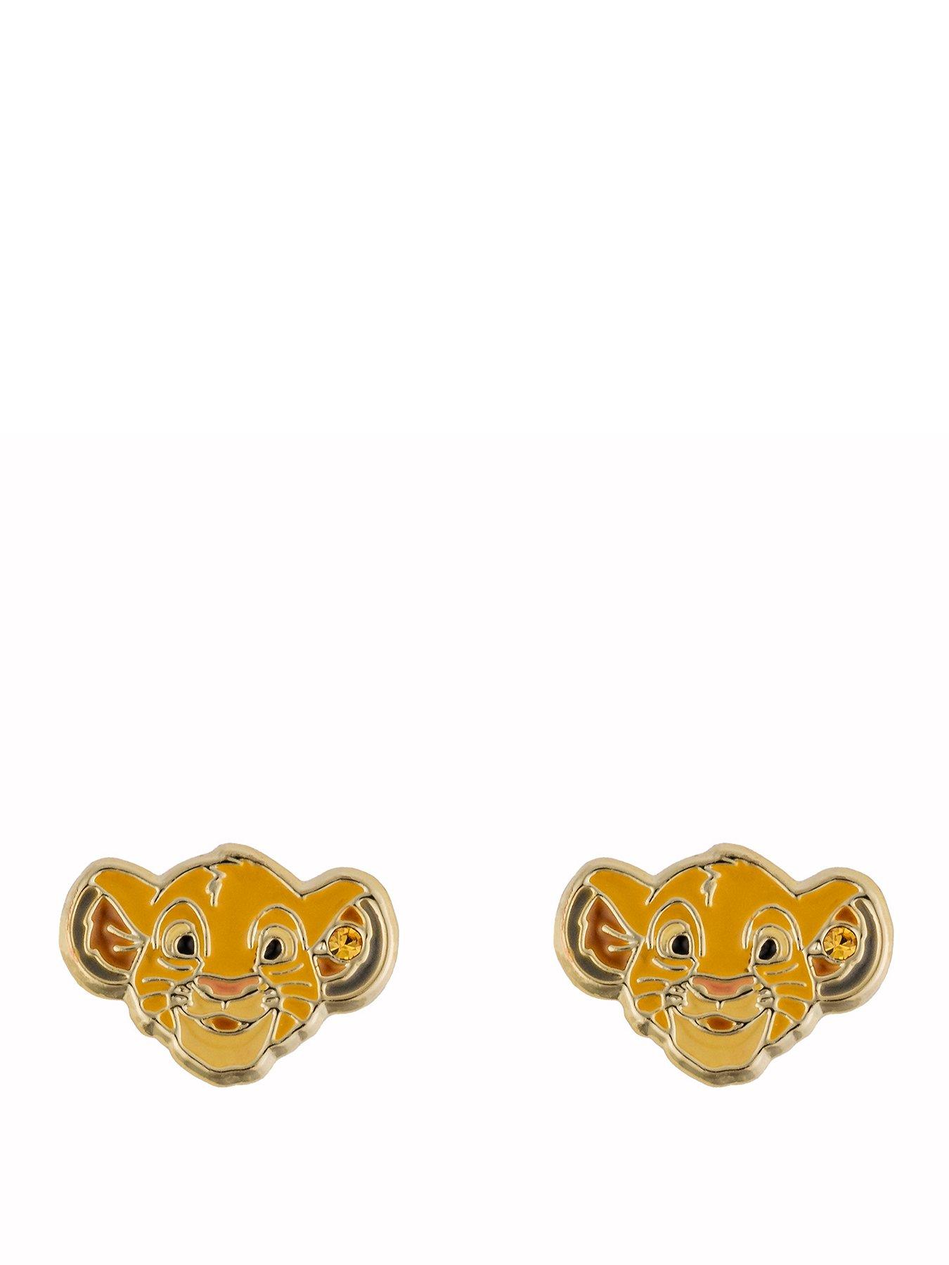 Disney Brass YG PLT Simba Stud Earrings