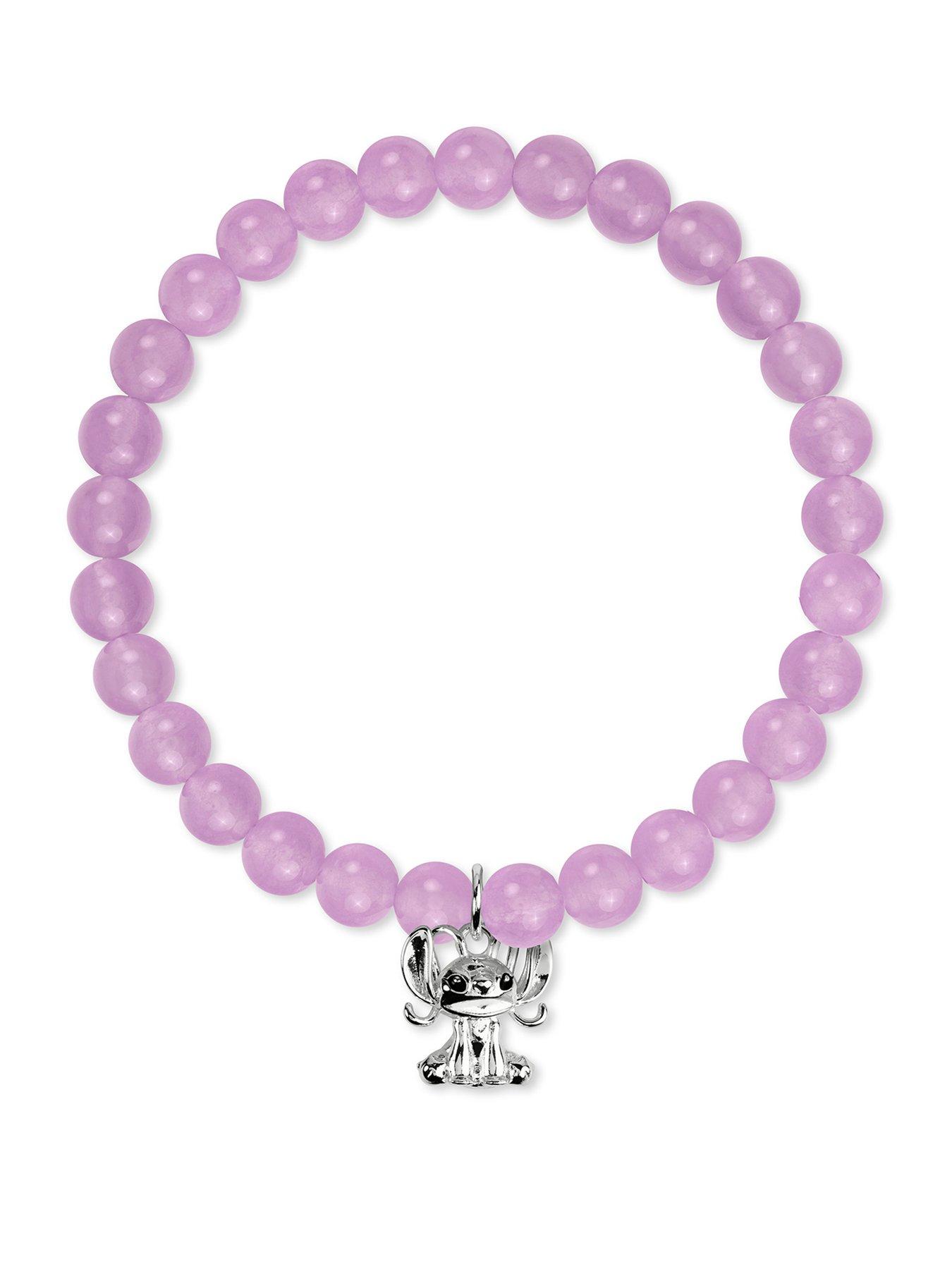 disney-angel-charm-silver-beads-bracelet