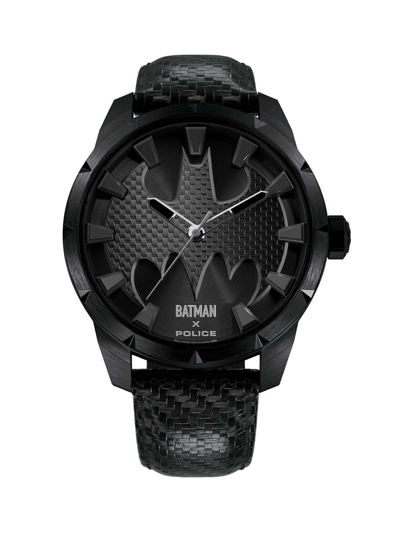 Image 1 of 3 of Police Gents Batman Black Carbon Fiber Strap Watch