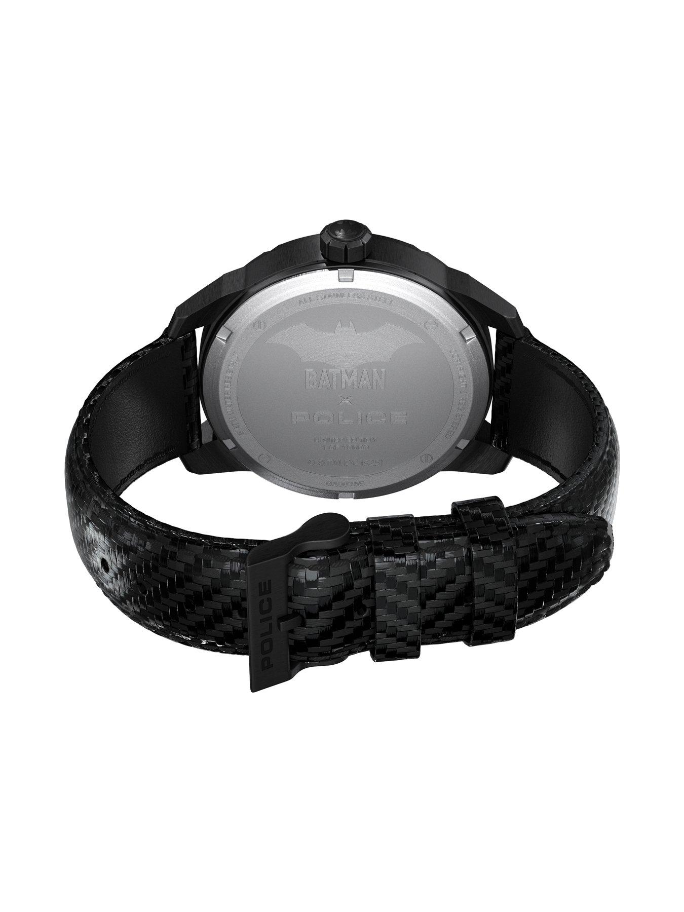 Image 3 of 3 of Police Gents Batman Black Carbon Fiber Strap Watch