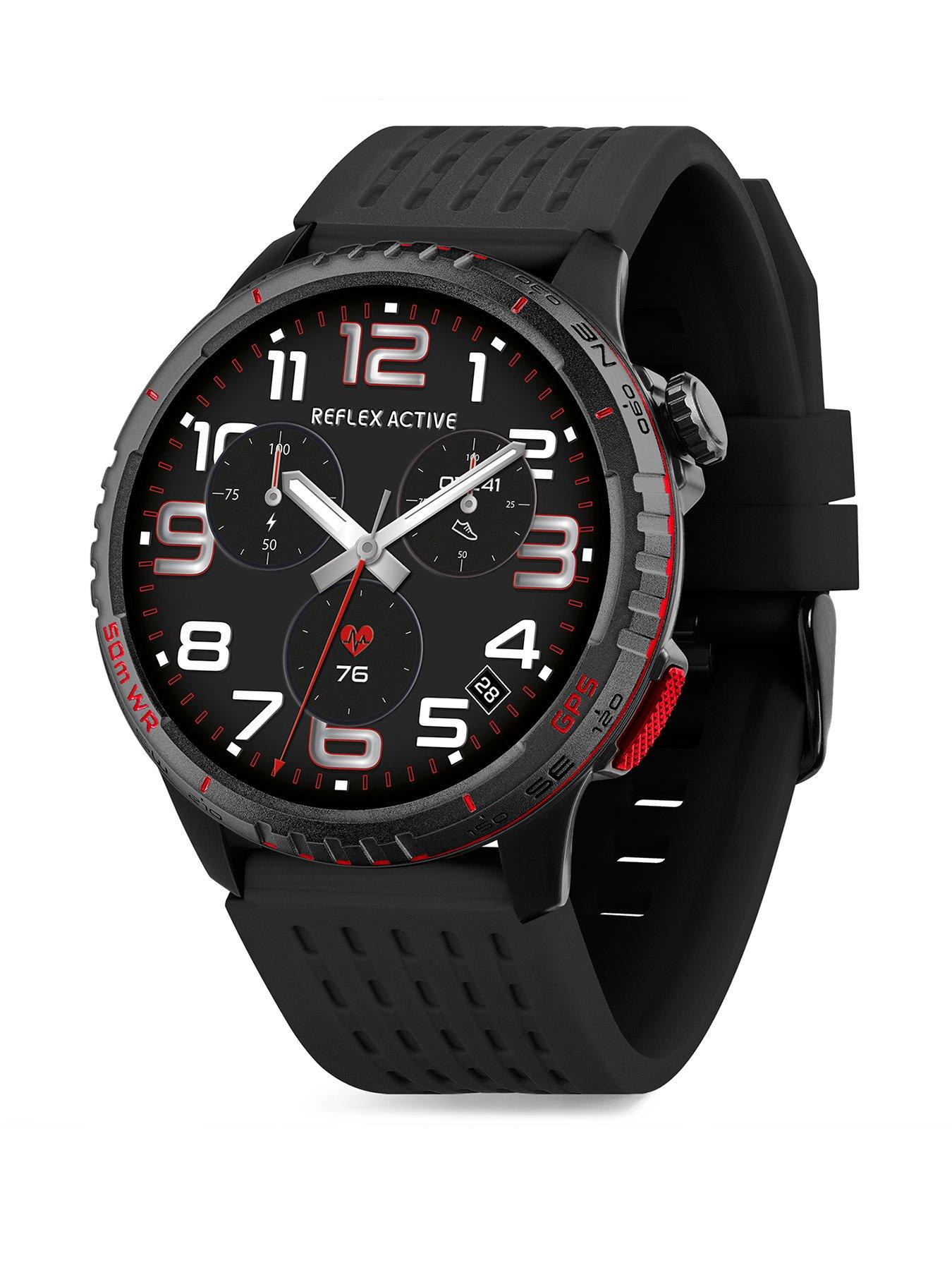Reflex Active Reflex Active SeaVenture 50m Swim-Safe AMOLED GPS Black Strap Smart Watch