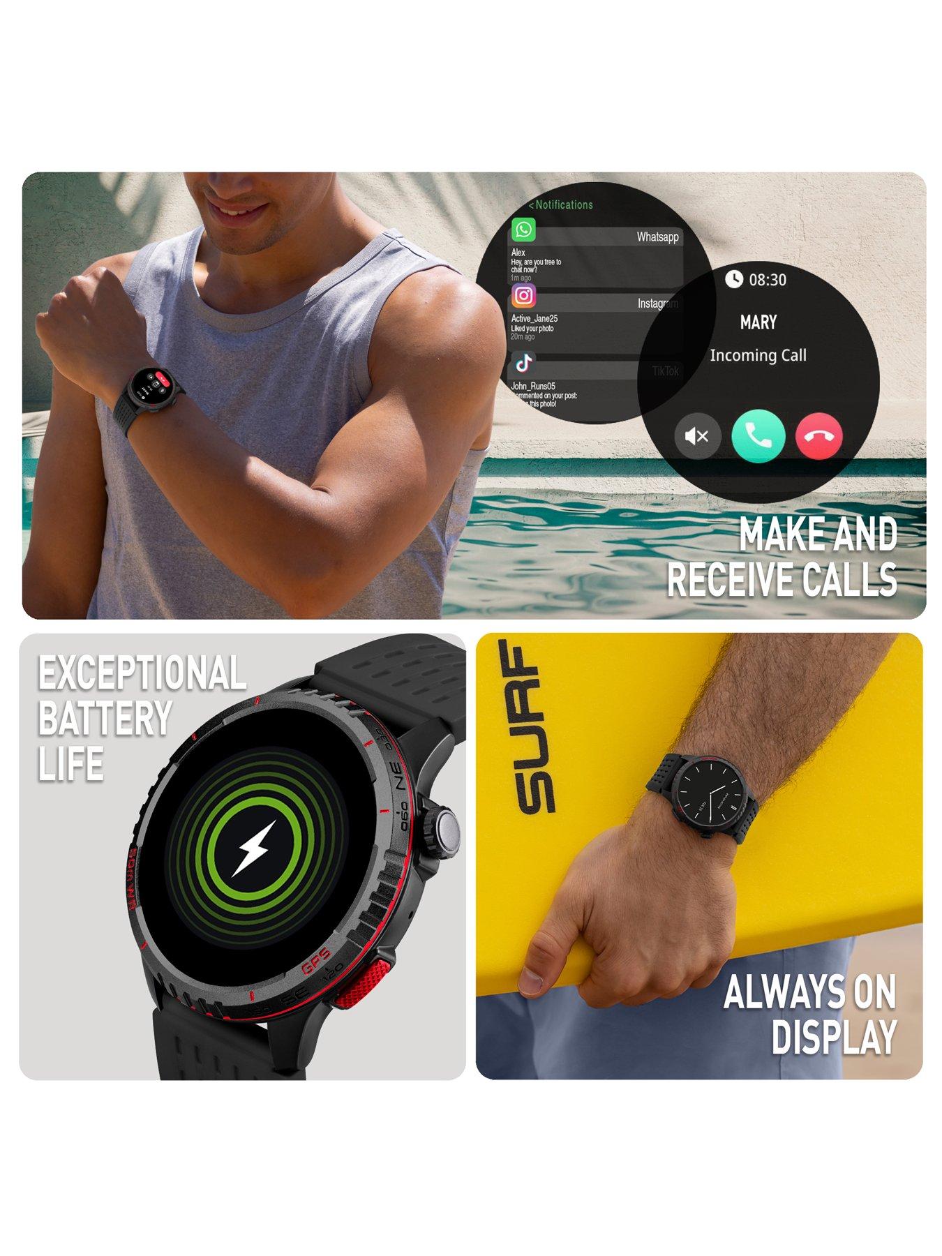 Image 3 of 6 of Reflex Active Reflex Active SeaVenture 50m Swim-Safe AMOLED GPS Black Strap Smart Watch