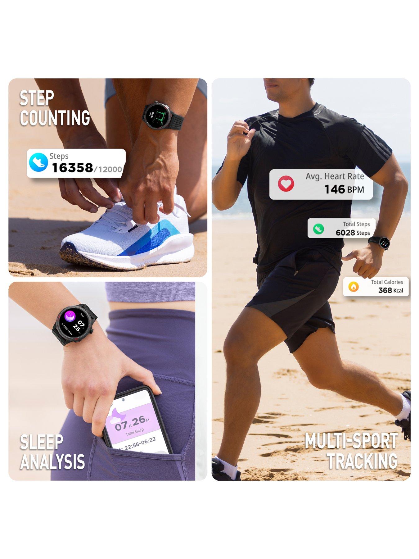 Image 5 of 6 of Reflex Active Reflex Active SeaVenture 50m Swim-Safe AMOLED GPS Black Strap Smart Watch