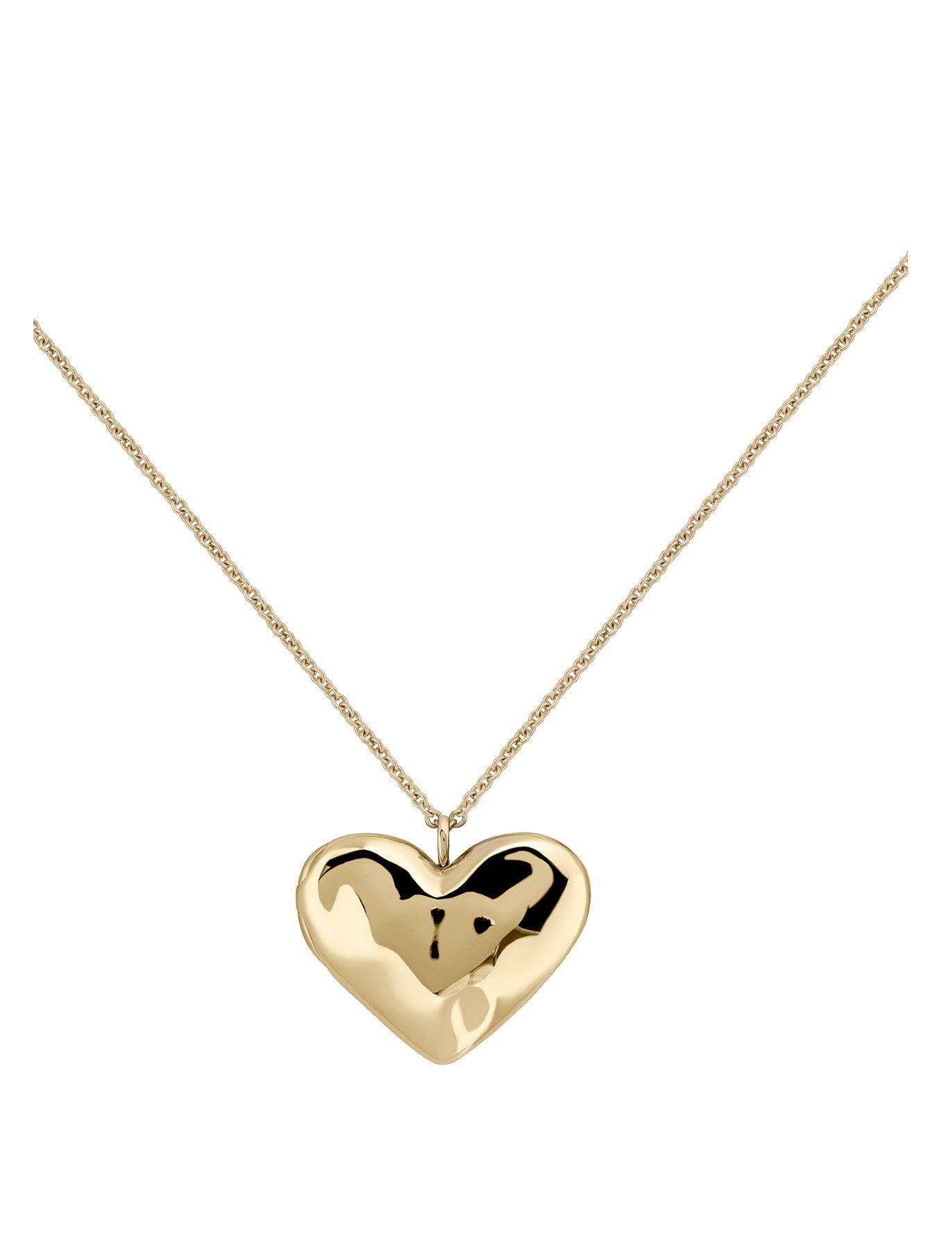 Radley 18ct Gold Plated Hammered Heart Necklace