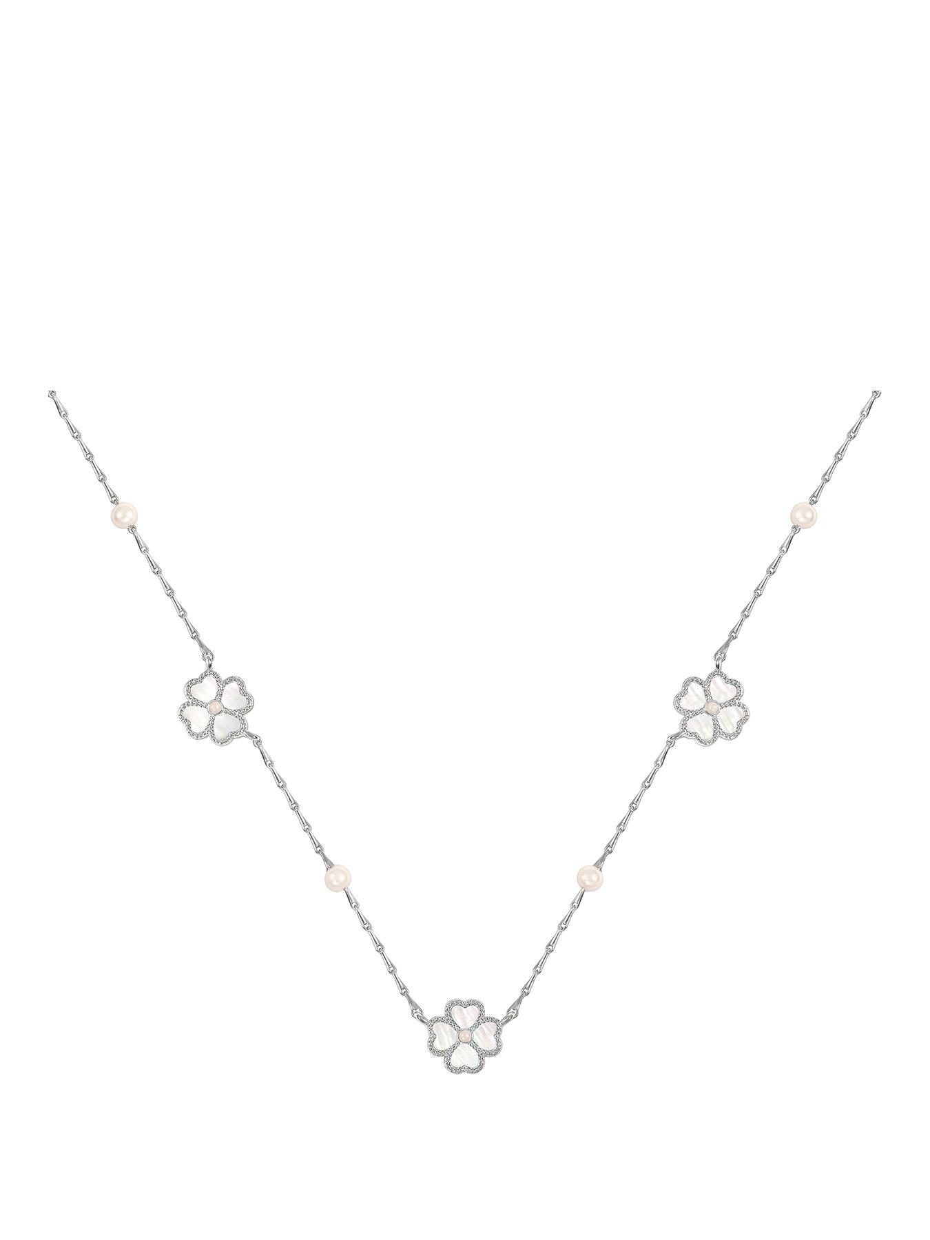 Radley Radley S MOP Heart Flower Necklace