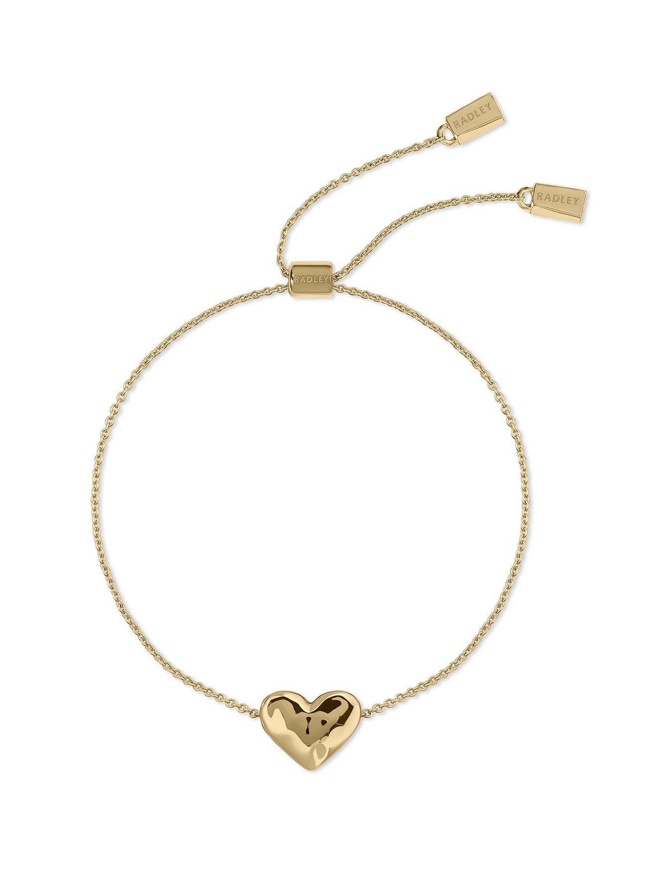 radley-radley-18ct-gold-plated-hammered-heart-friendship-bracelet