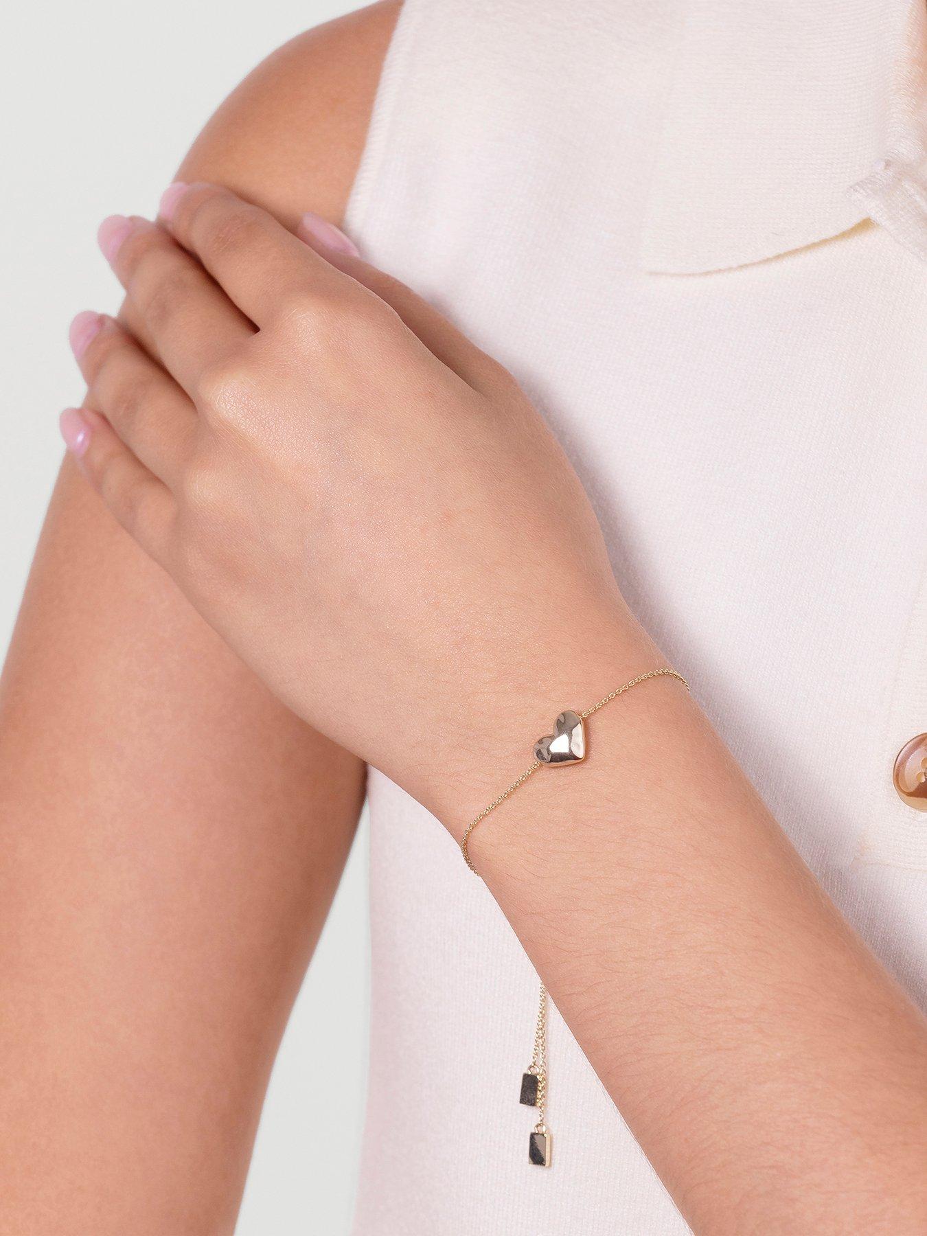 Image 3 of 4 of Radley Radley 18ct Gold Plated Hammered Heart Friendship Bracelet