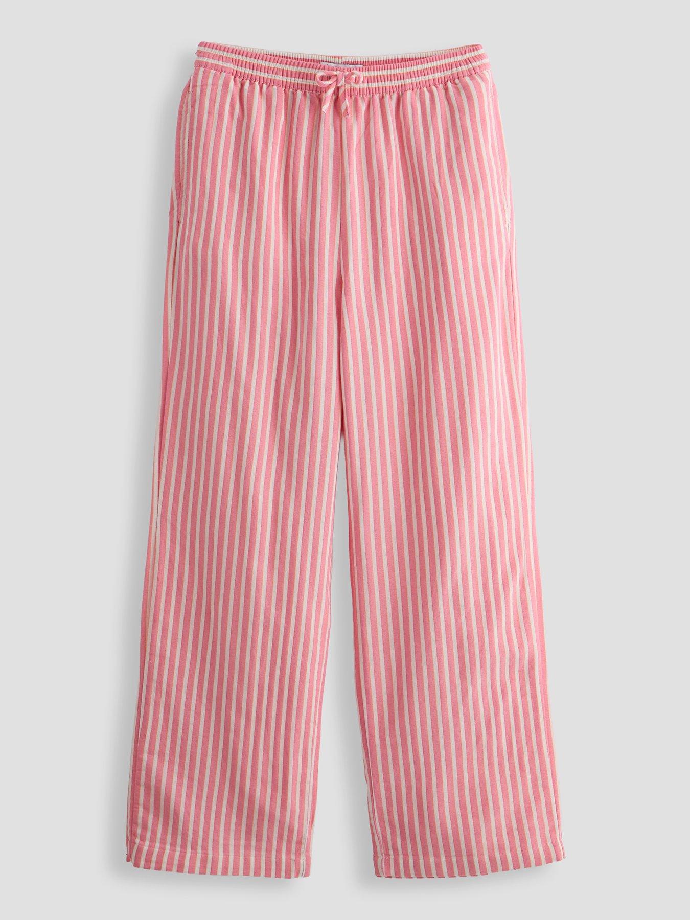The Very Collection Girls Stripe Woven Trousers - Pink