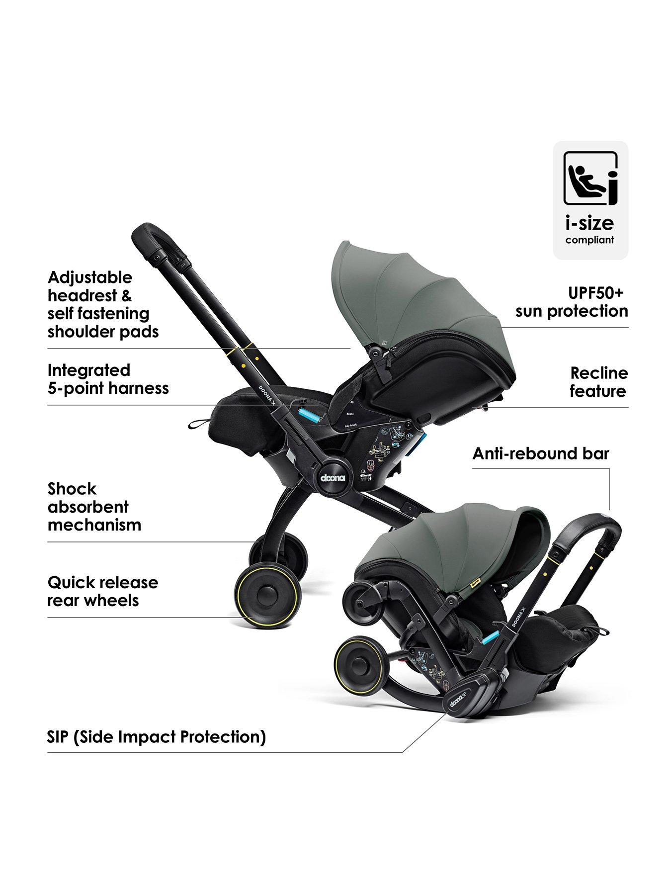 doona-doona-x-car-seat-slate-greenoutfit
