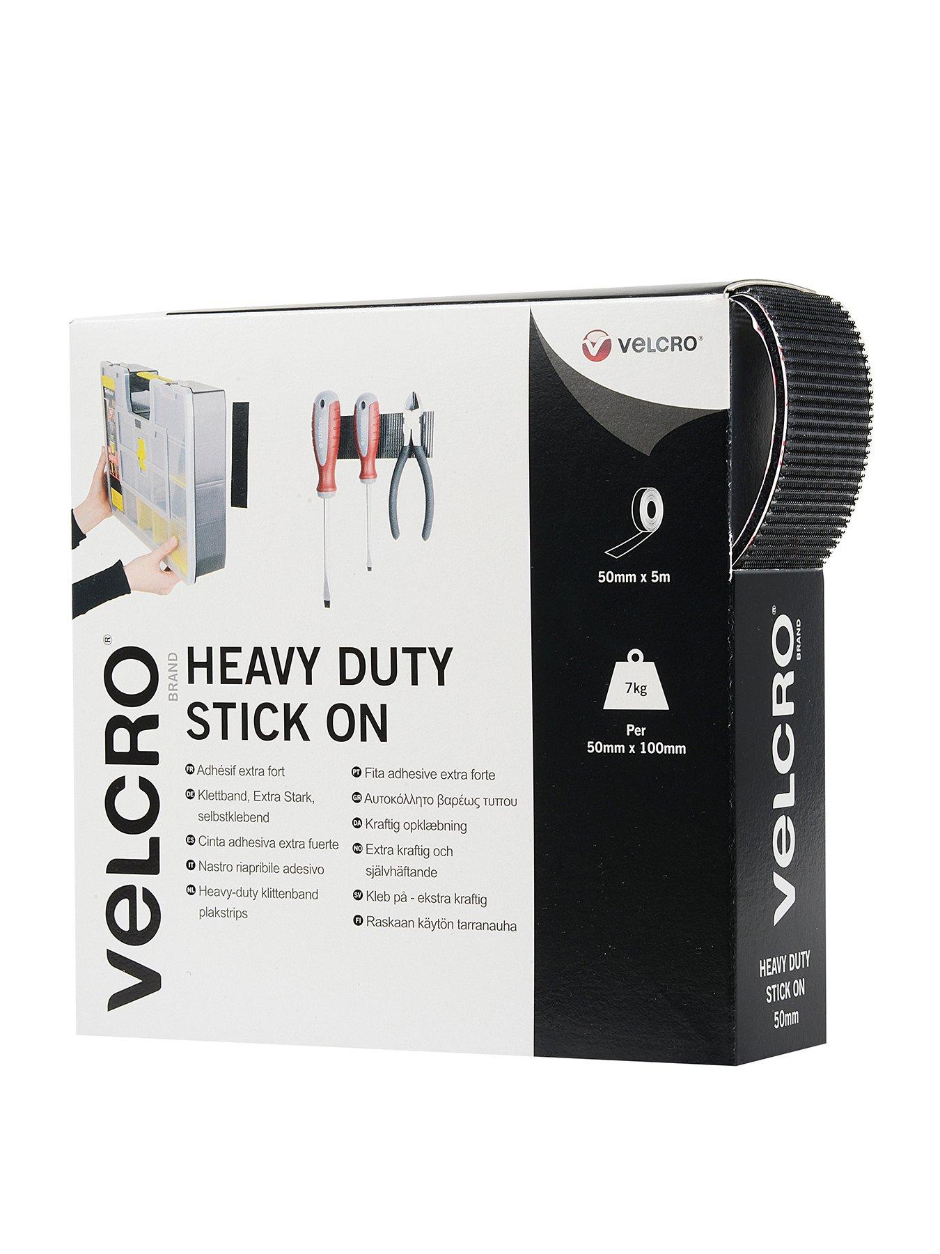 Velcro VELCRO Brand Heavy-Duty Stick On Tape 50mm x 5m Black