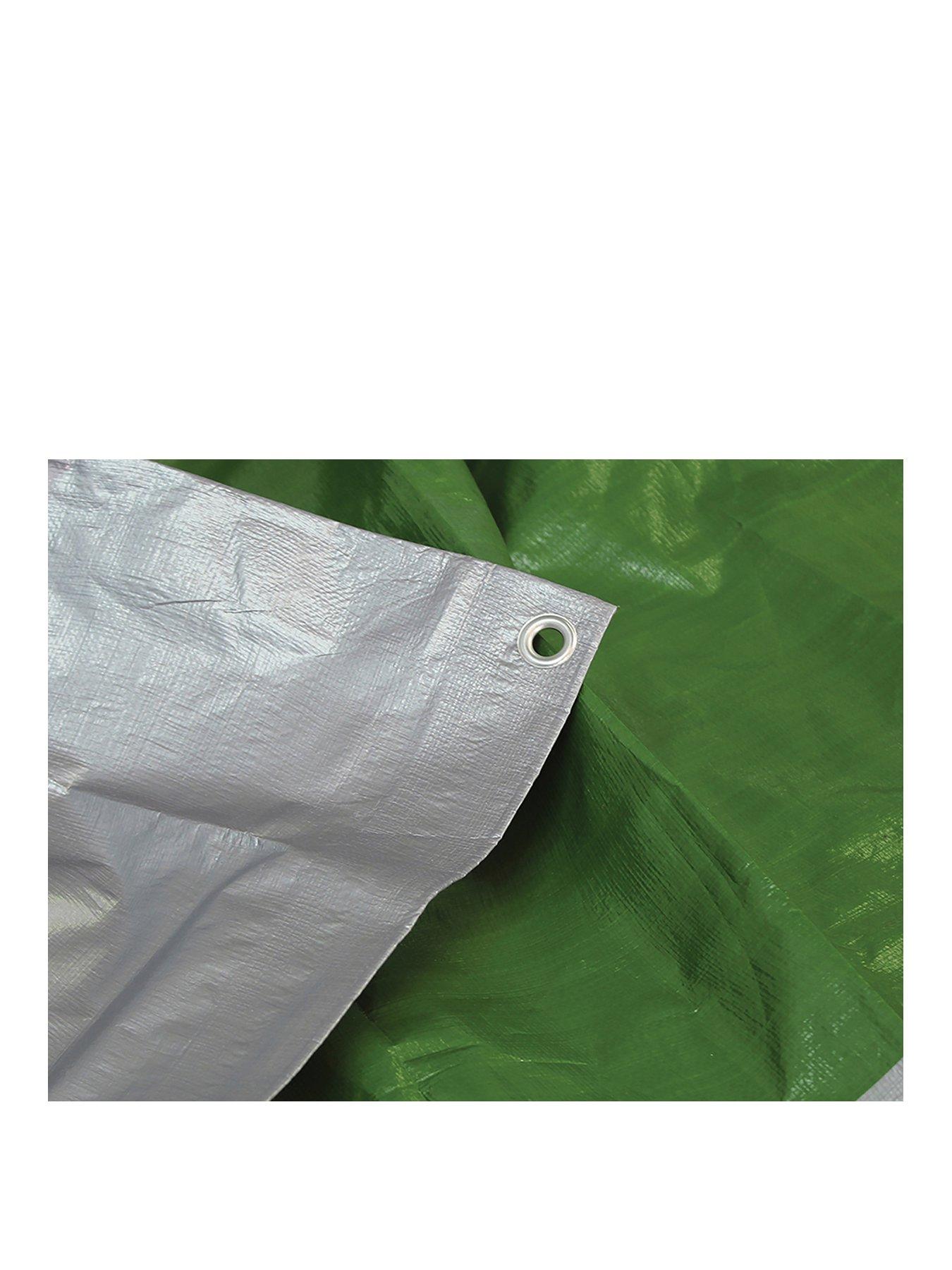 Faithfull Tarpaulin Green/Silver 5.4 x 3.6m (18 x 12ft) 80gsm