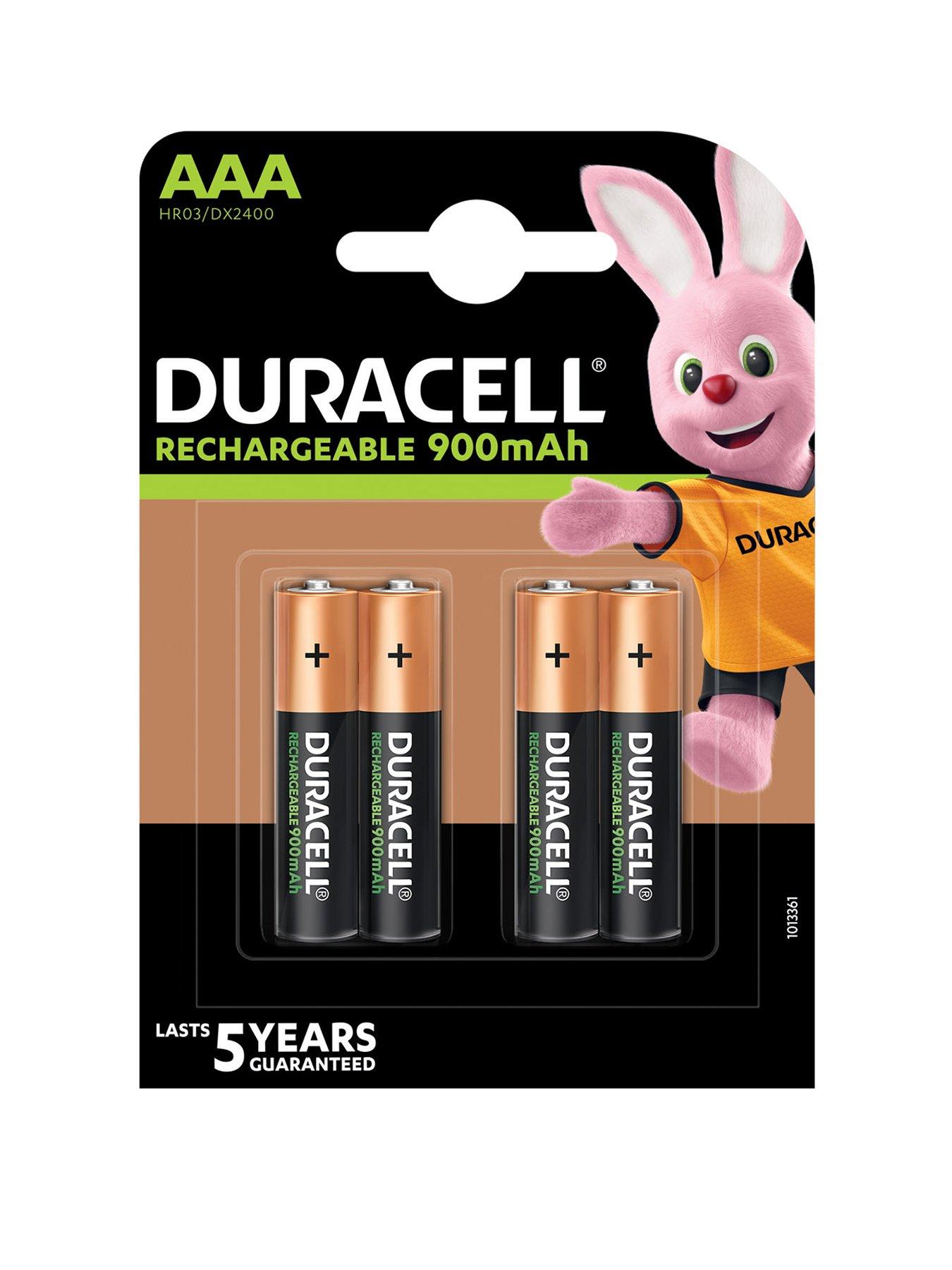 Duracell AAA Cell 900Mah Rechargeable Batteries (Pack 4)