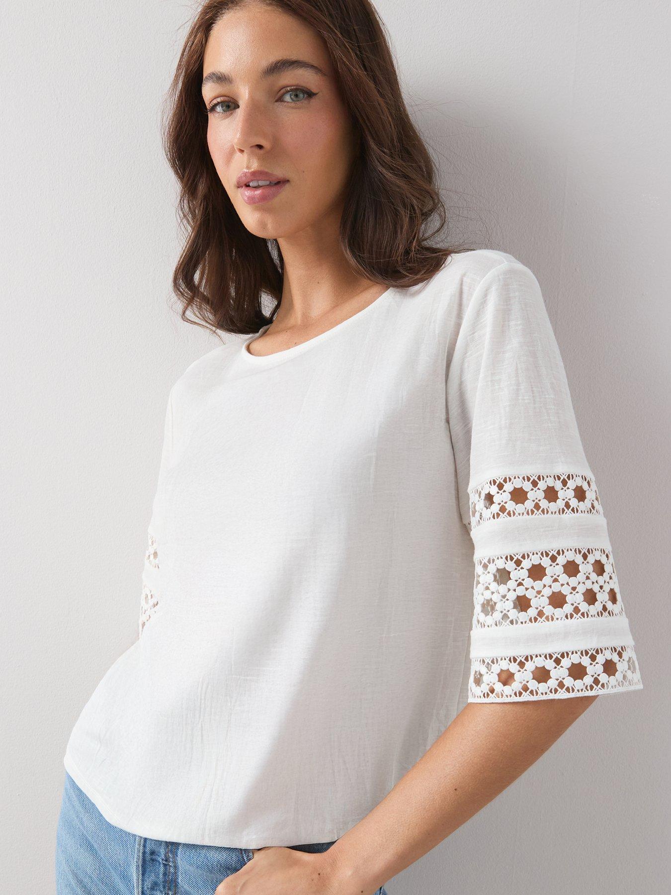 the-very-collection-textured-embroidered-short-sleeve-top-whitefront