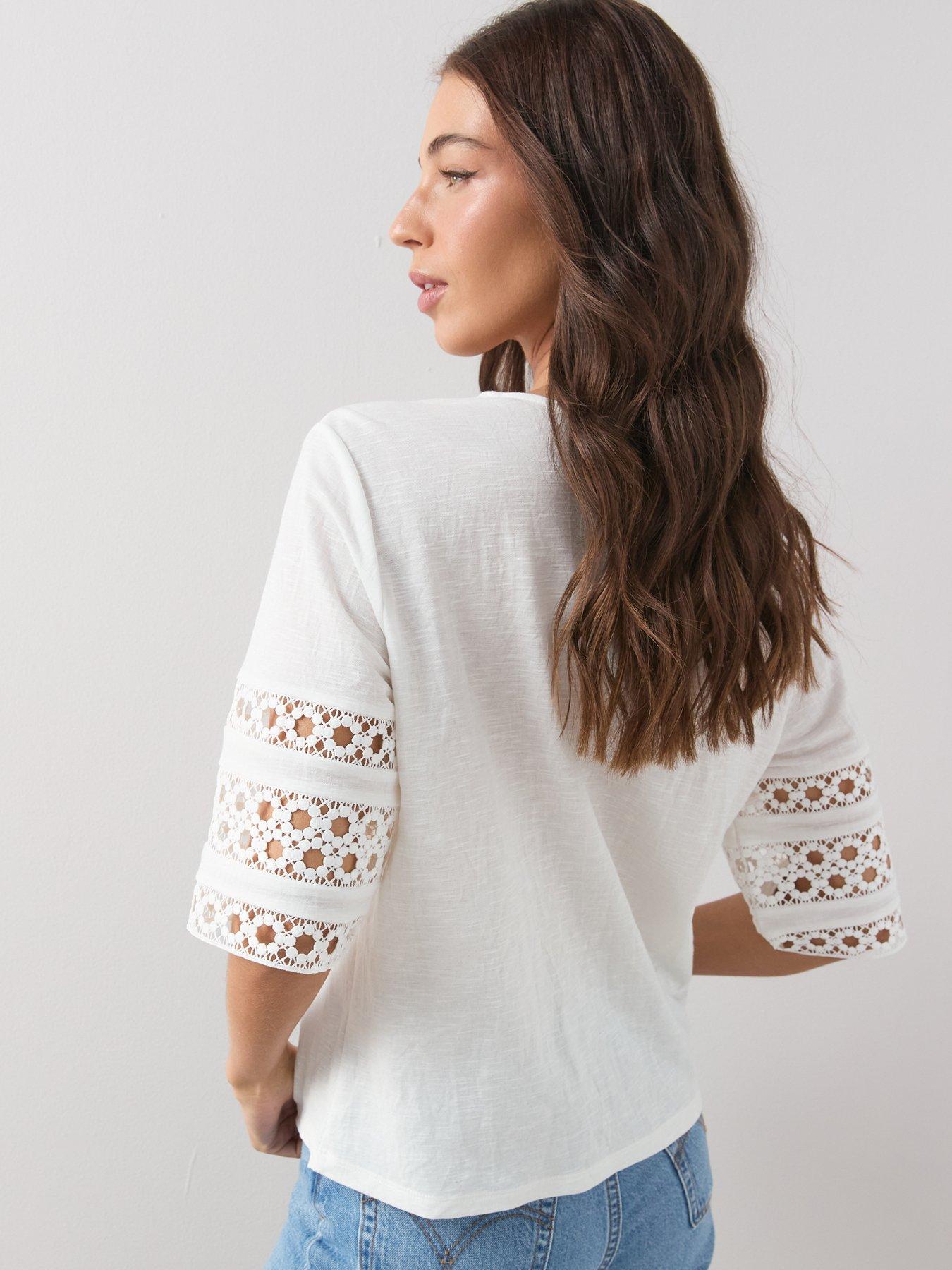 the-very-collection-textured-embroidered-short-sleeve-top-whitestillFront