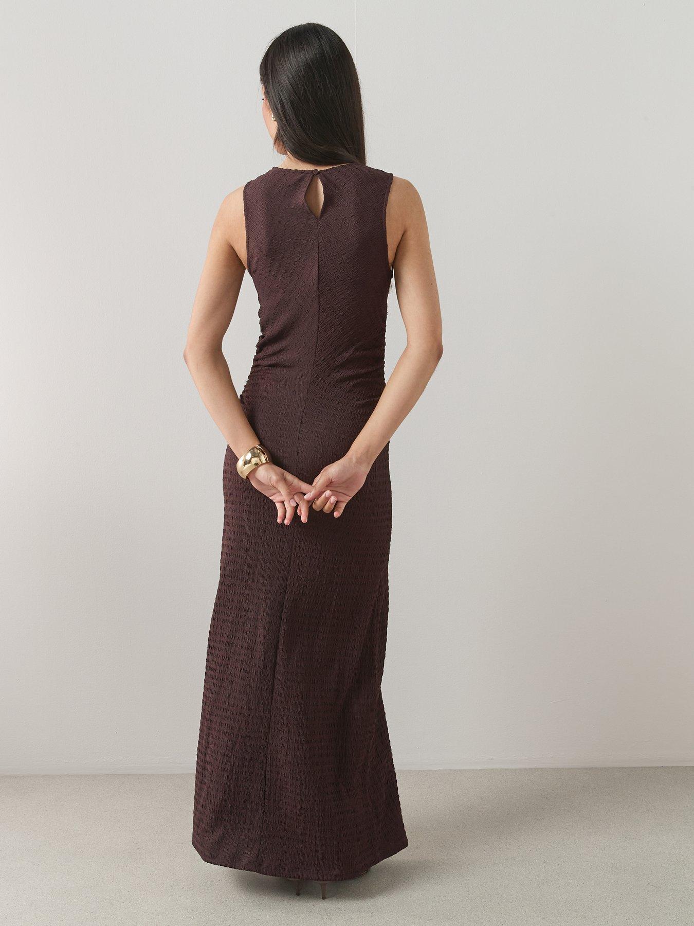 the-very-collection-ruched-side-textured-maxi-dressstillFront