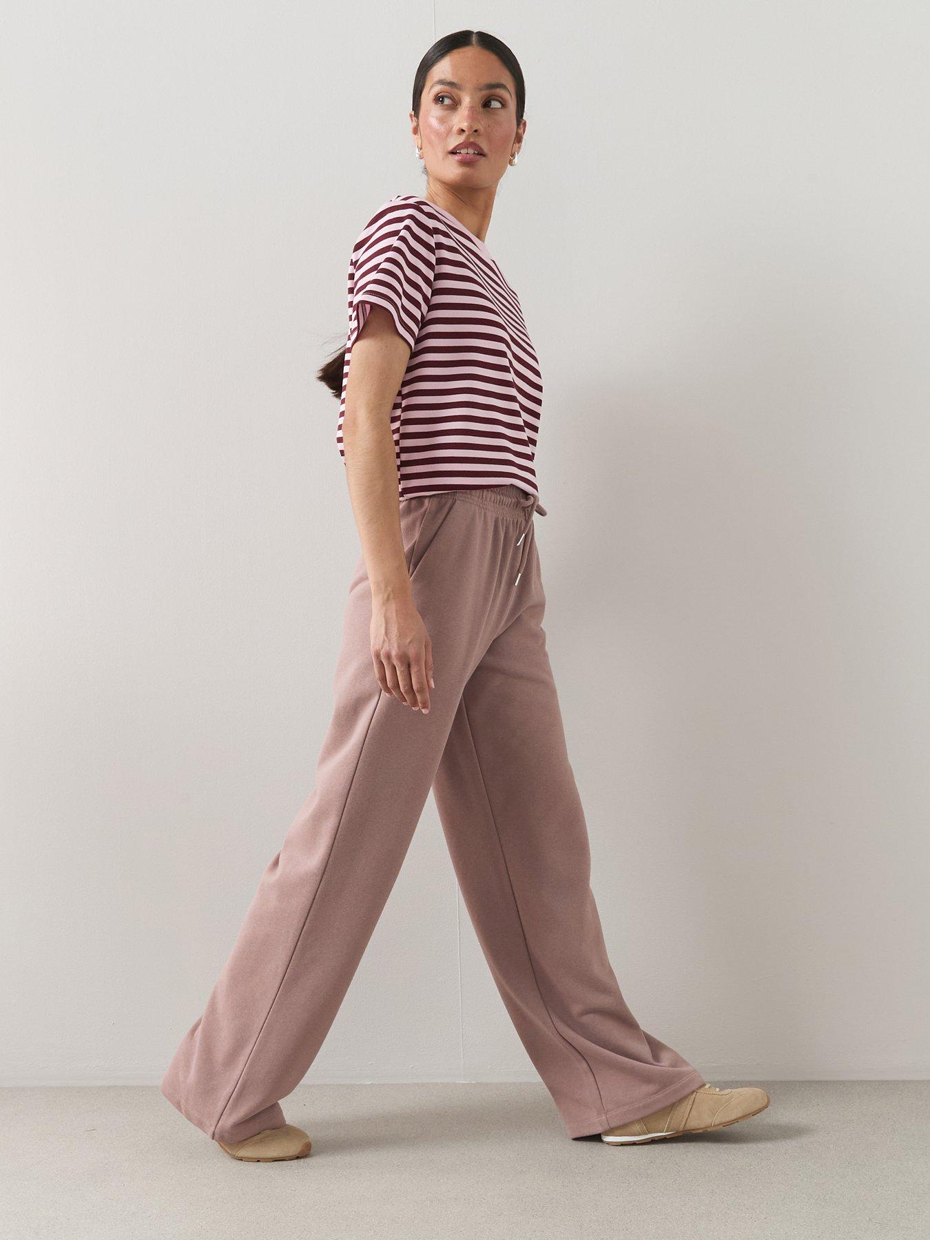 Image 5 of 7 of The Very Collection Wide Leg Relaxed Joggers - Taupe