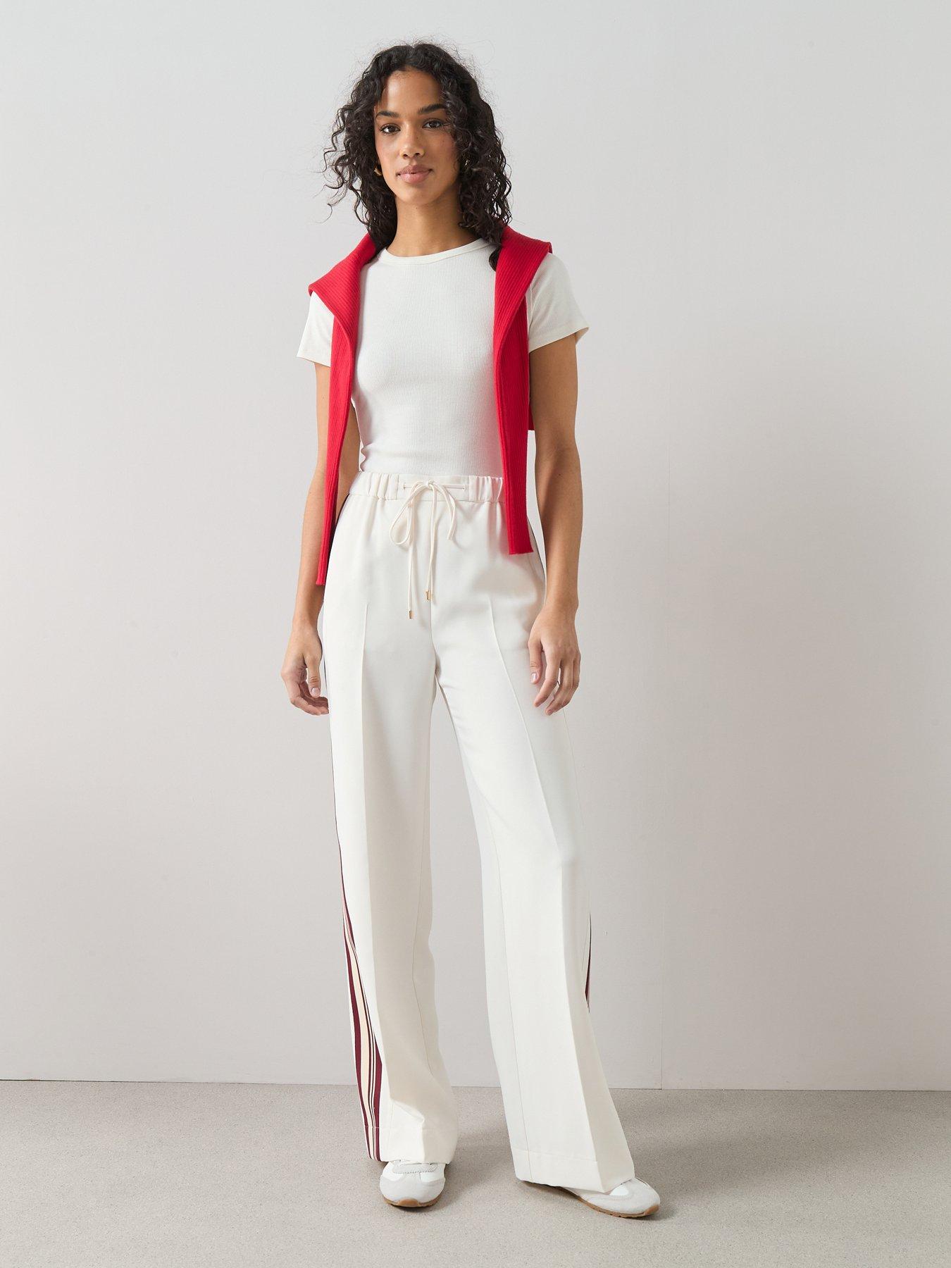 Image 3 of 7 of The Very Collection Stretch Rib T-Shirt - Ivory