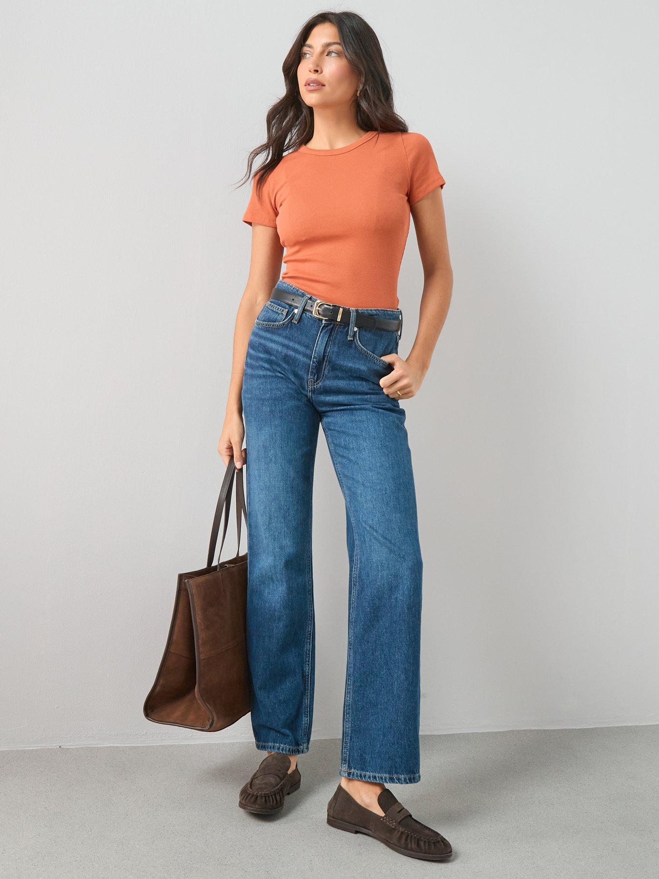 the-very-collection-stretch-rib-t-shirt-orangeback