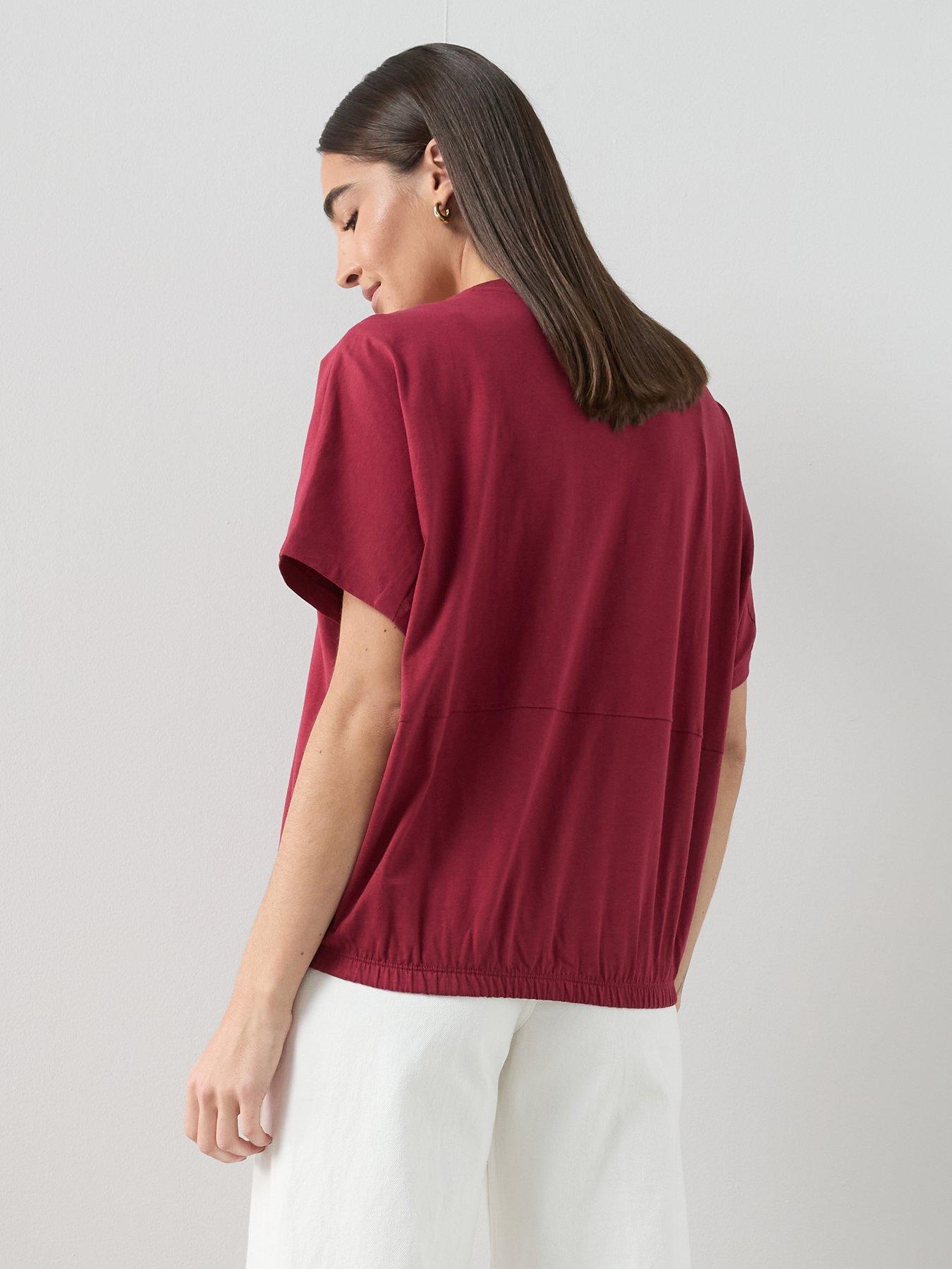 Image 2 of 6 of The Very Collection Elasticated Waist T-Shirt - Red