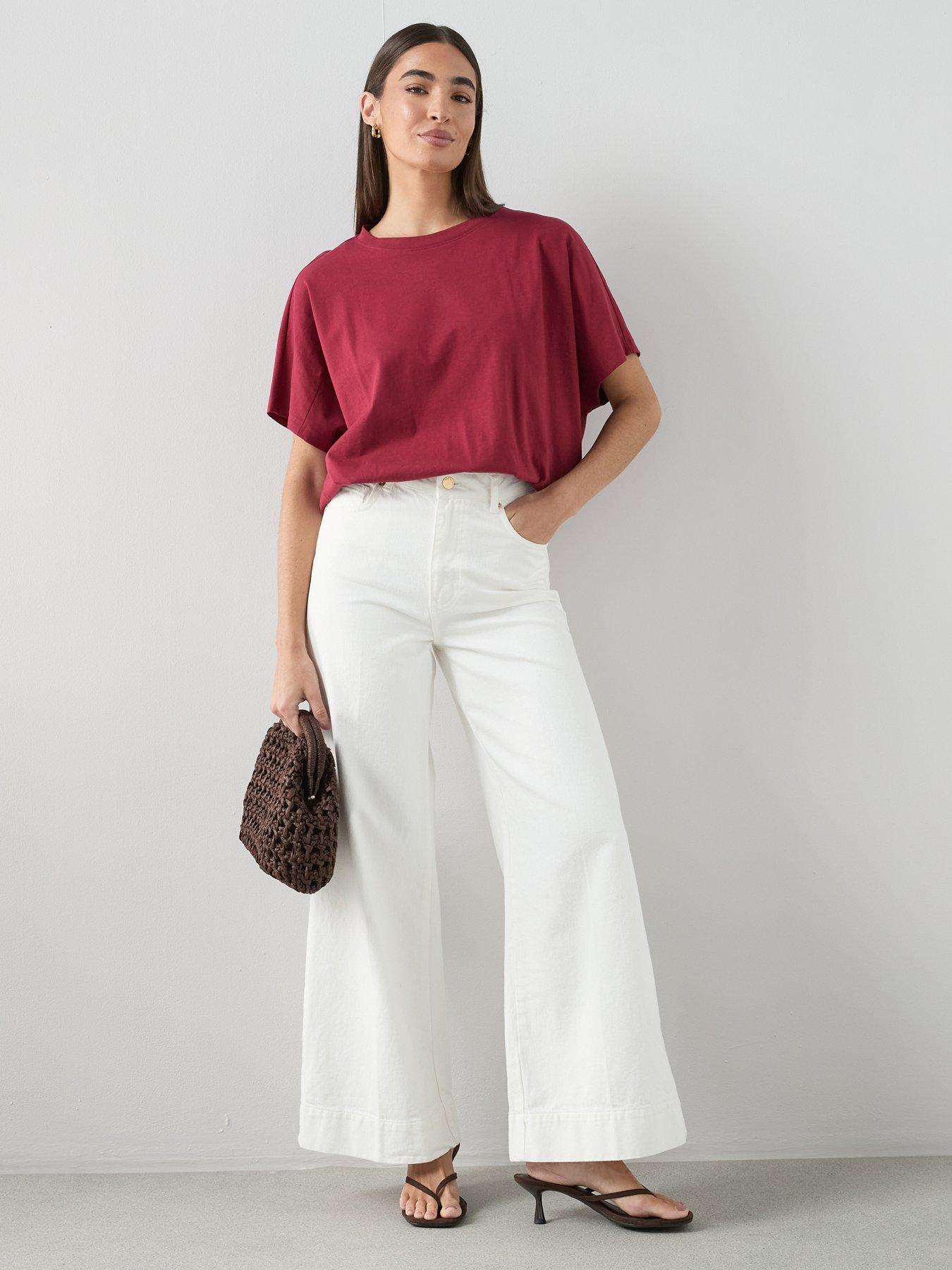 Image 3 of 6 of The Very Collection Elasticated Waist T-Shirt - Red