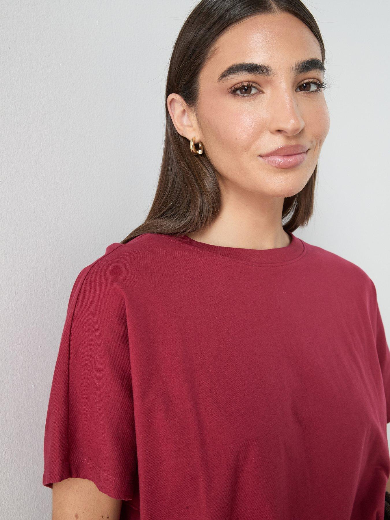 Image 5 of 6 of The Very Collection Elasticated Waist T-Shirt - Red