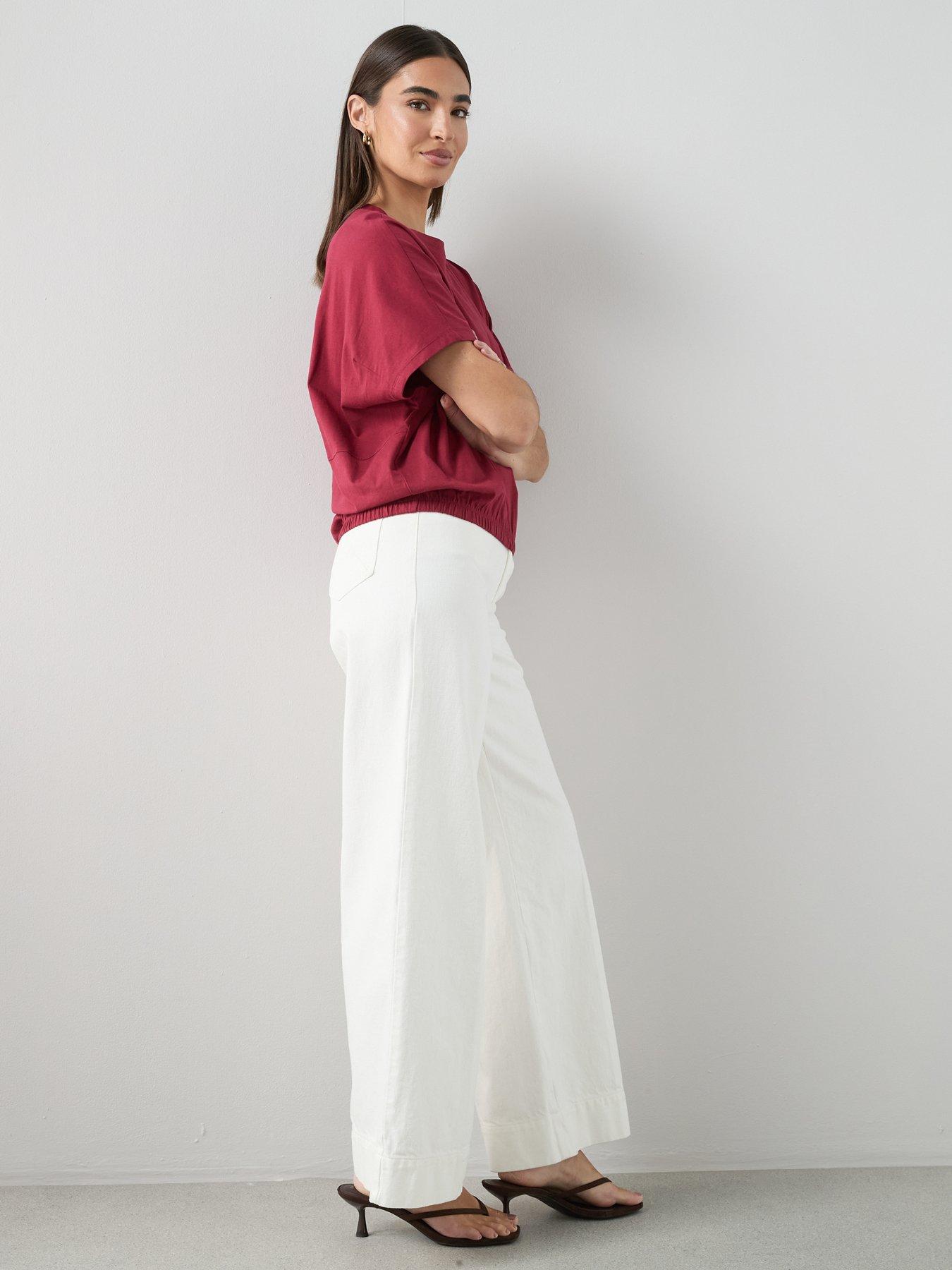 Image 6 of 6 of The Very Collection Elasticated Waist T-Shirt - Red