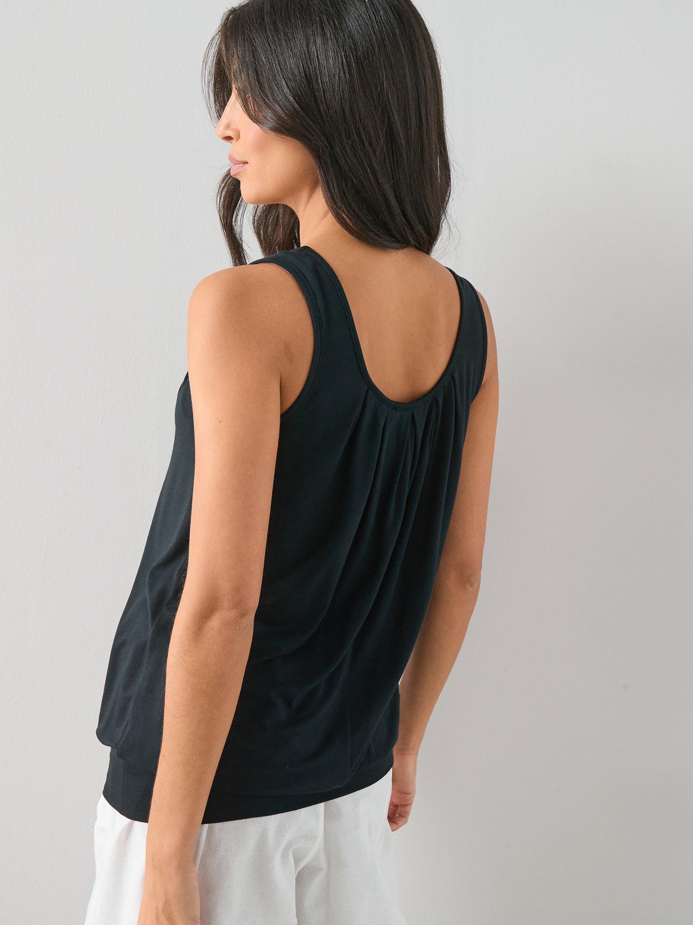 the-very-collection-viscose-bubble-hem-vest-top-blackstillFront