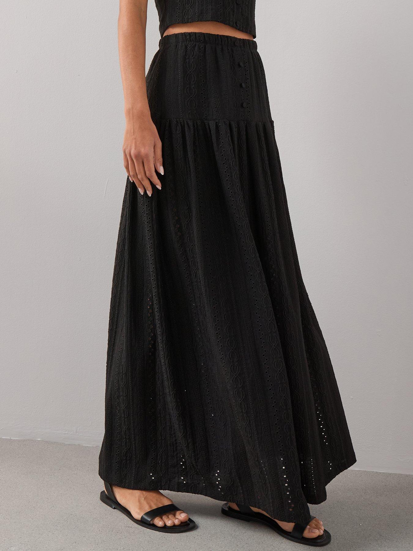 Image 3 of 6 of The Very Collection Button Co-ord Maxi Skirt