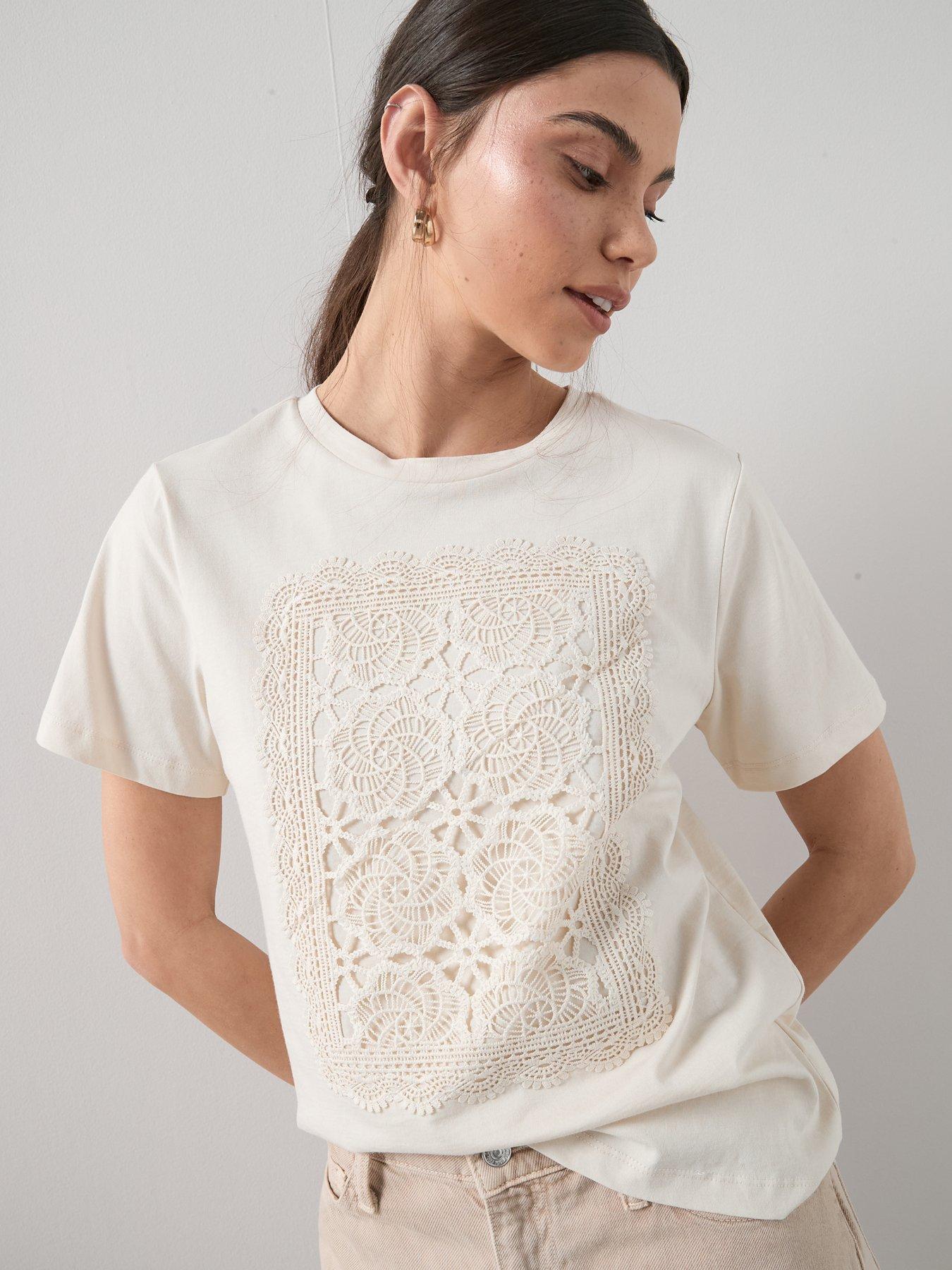the-very-collection-crochet-panel-short-sleeve-t-shirt-creamdetail