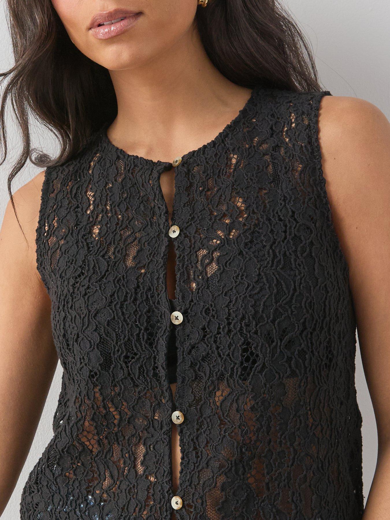 the-very-collection-crochet-lace-button-through-vest-blackoutfit