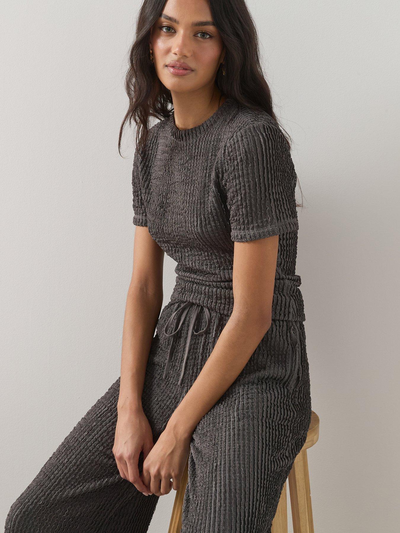 the-very-collection-textured-short-sleeve-co-ord-top-greyoutfit
