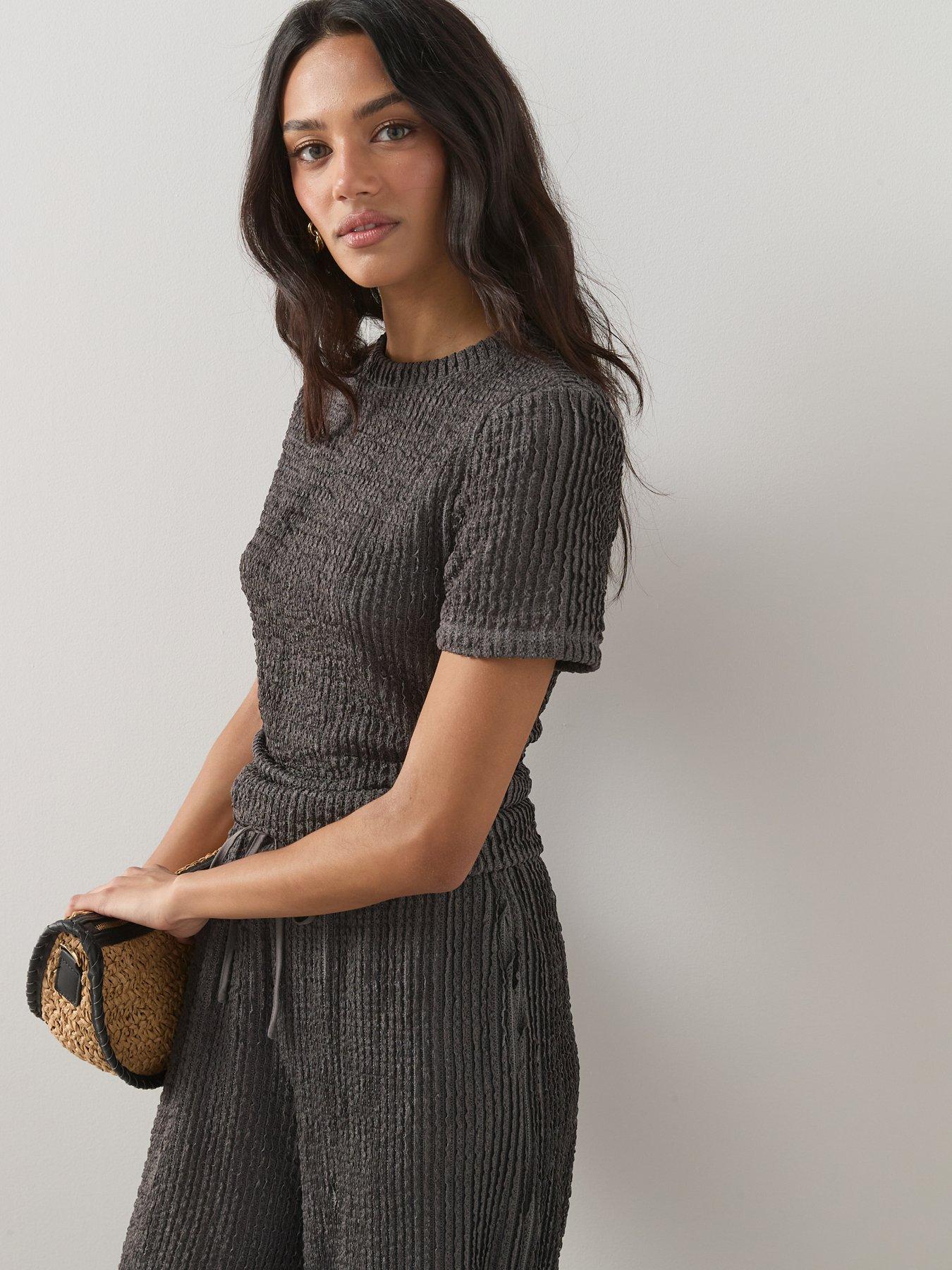 the-very-collection-textured-short-sleeve-co-ord-top-greydetail