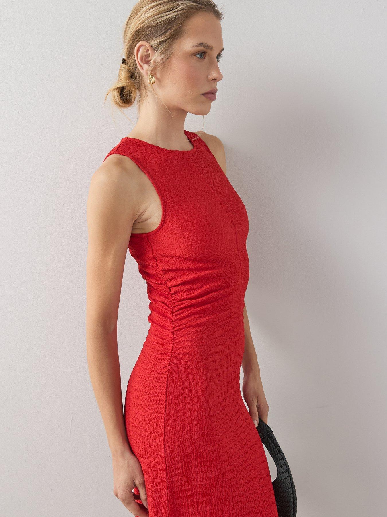 the-very-collection-ruched-side-textured-maxi-dress-reddetail