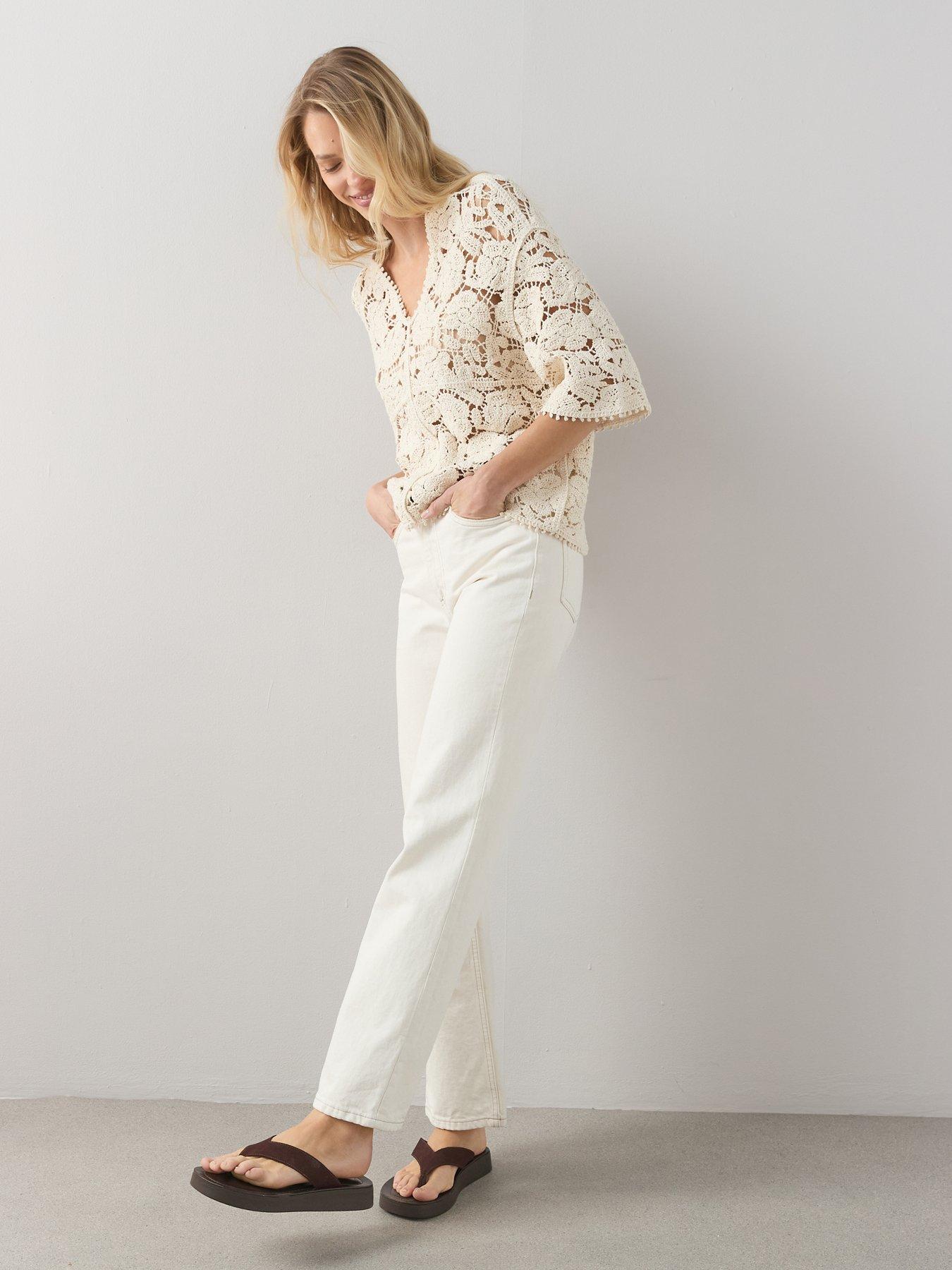 the-very-collection-oversized-crochet-v-neck-top-creamdetail