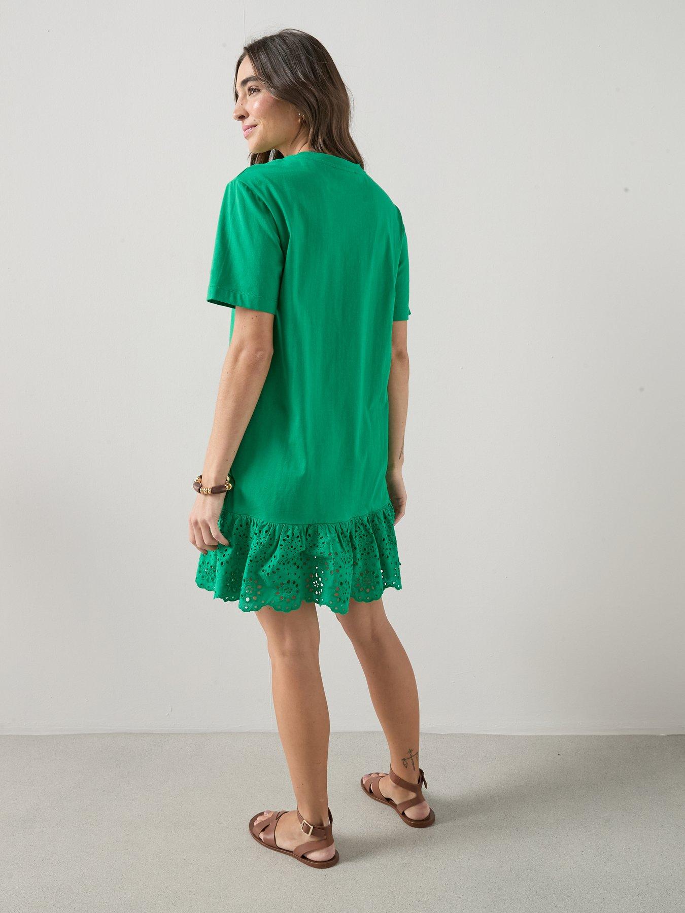 the-very-collection-embroidered-hem-t-shirt-dress-greenstillFront