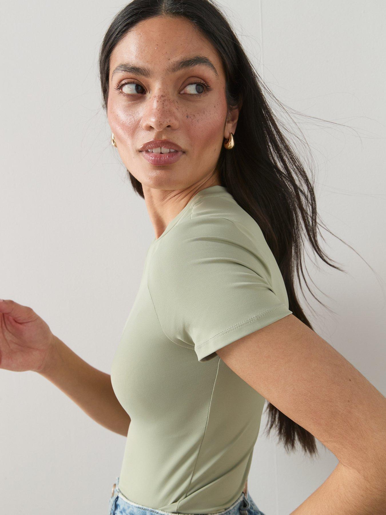 Image 4 of 6 of The Very Collection Soft Touch Short Sleeve Tee - Sage
